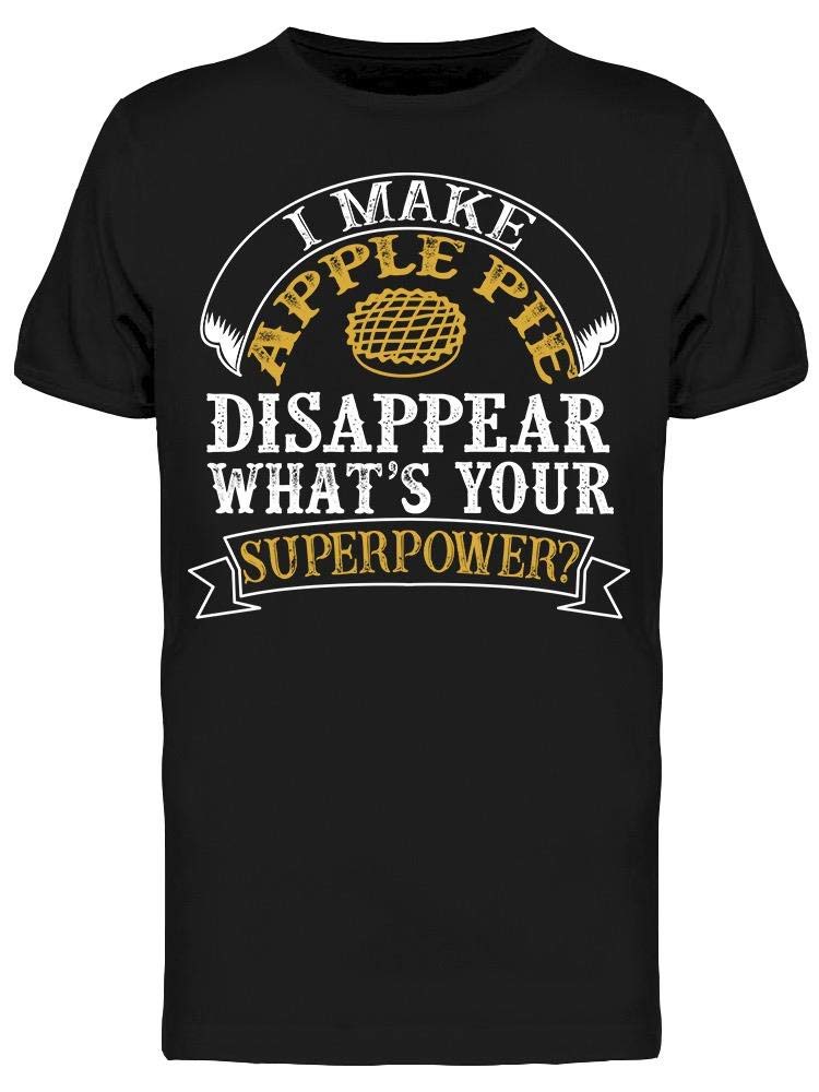 Apple Pie Graphic T-Shirt for Men - Soft Cotton Casual Tee - Perfect for Fall, Thanksgiving, and Family Gatherings