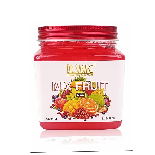 Dr. Sasaki Complete Skin Care Mix Fruit Face & Body Gel - 380ml Hydrating & Brightening for Dry & Sensitive Skin - Perfect for Daily Moisturizing & Night Care Routine