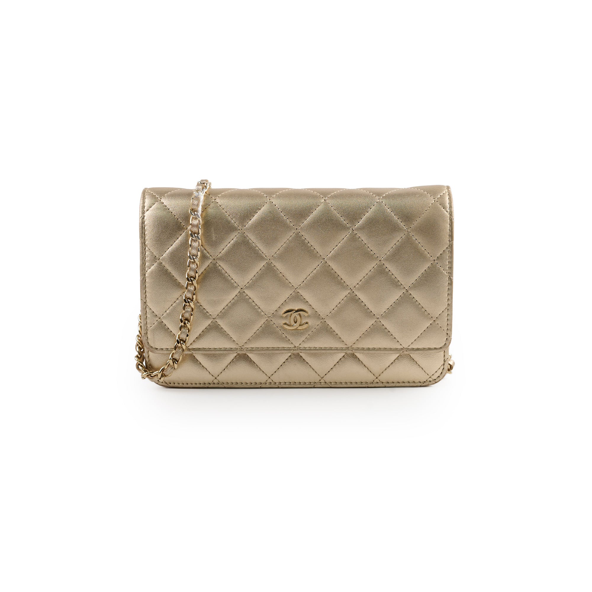 Chanel Metallic Wallet On Chain Gold - Luxury Crossbody Bag for Women, Perfect for Parties, Date Nights & Special Occasions