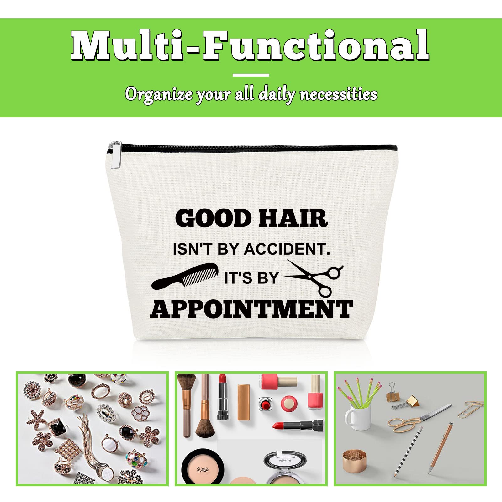 Funny Hair Stylist Gifts for Women - Cute Makeup Bag & Travel Toiletry Pouch - Perfect Hairdresser Appreciation, Birthday, Graduation & Retirement Gifts - Great for Salon Professionals, Cosmetologists & Beauty Lovers
