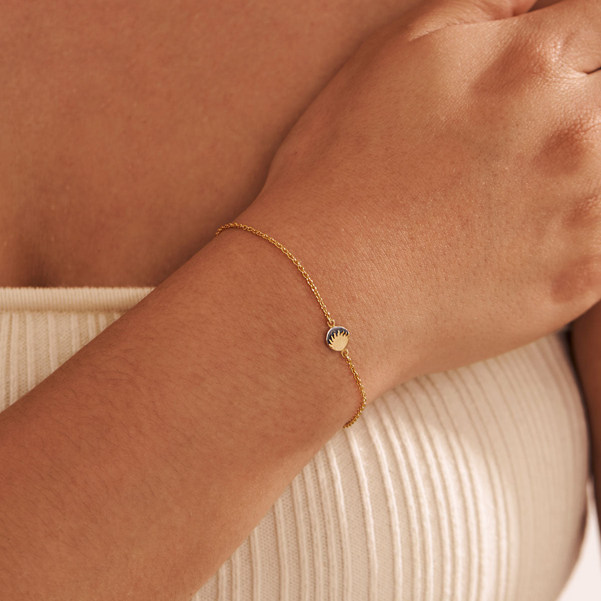 Celestial Midnight Bracelet - 14K Gold Plated Zodiac Charm Bracelet for Women, Elegant Night Sky Inspired Jewelry Gift for Birthday, Anniversary & Special Occasions | Perfect for Evening Parties, Date Nights & Boho Fashion