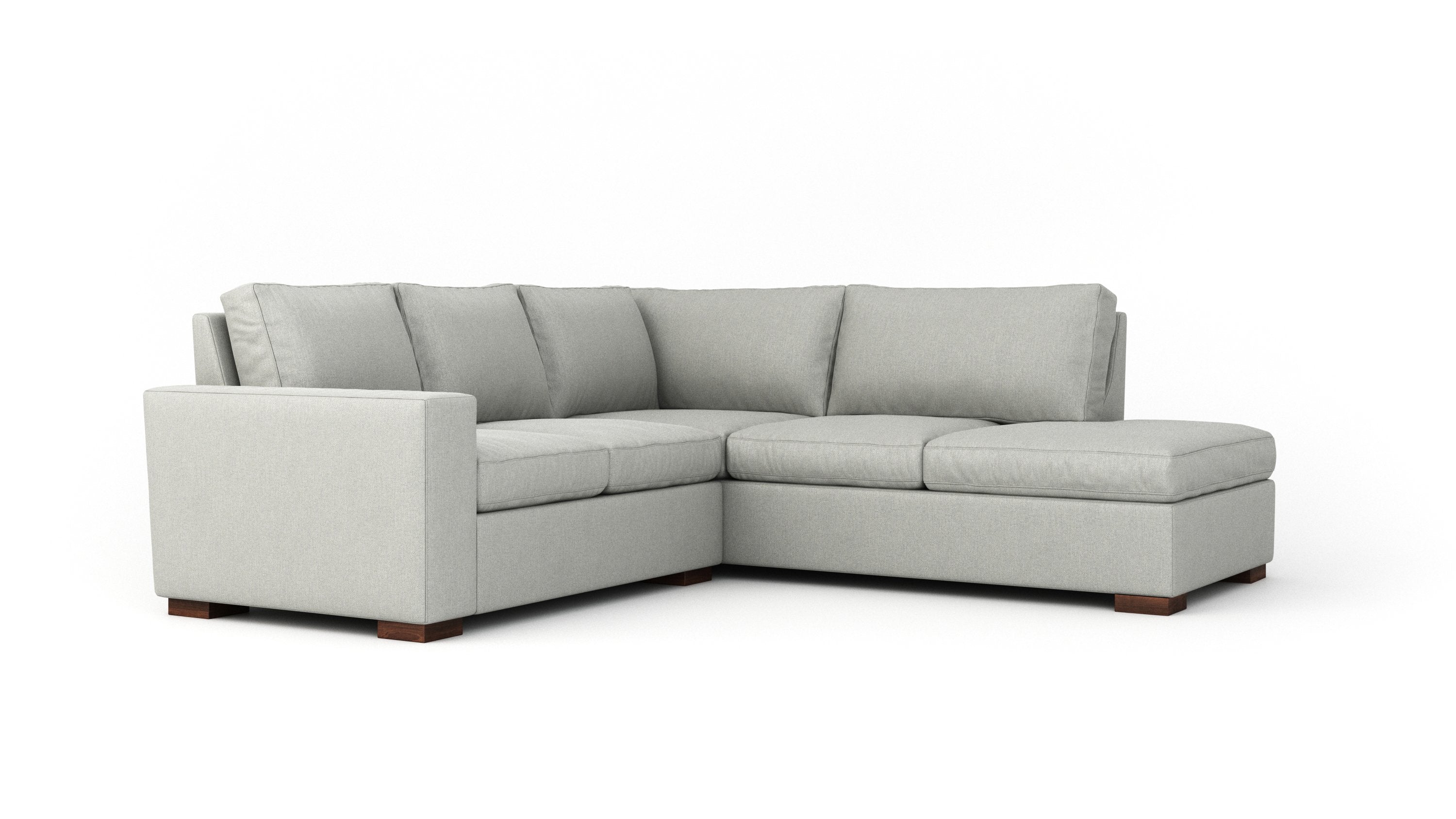 Extra Deep Couch Potato Sectional Sofa with Left Bumper (120