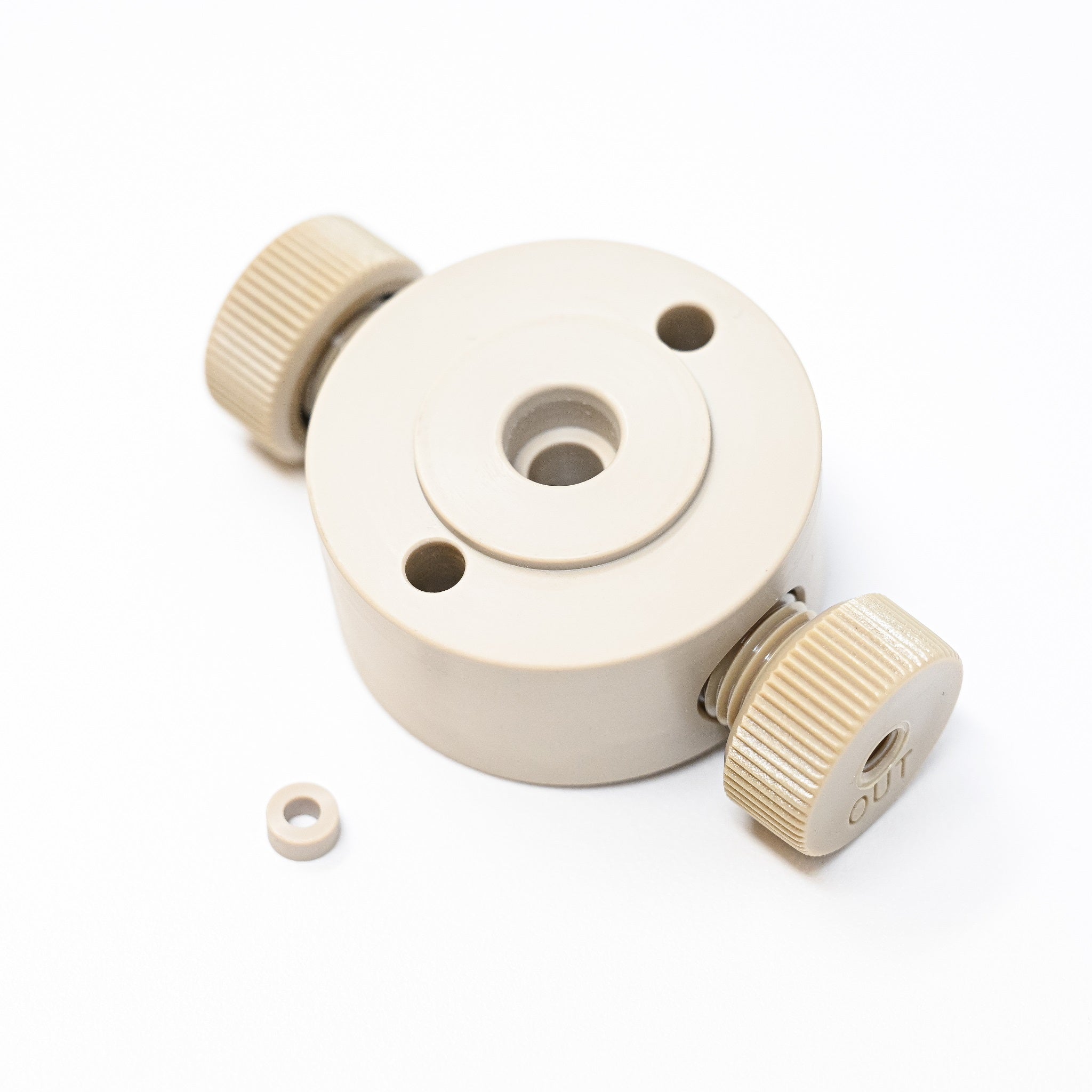 ReaXus® PEEK Head Kit - 0.125 Inch O.D. Piston with Standard FP Seal - 1/8 Inch Inlet & 1/8 or 1/16 Inch Outlet - Ideal for High-Pressure Fluid Systems & Laboratory Equipment