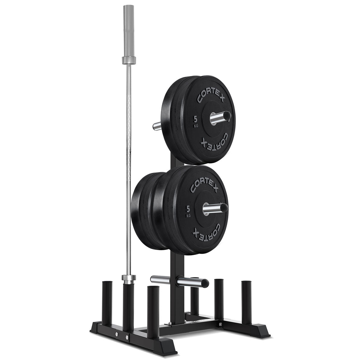 CORTEX Olympic Weight Tree - 6 Barbell Holder Stand for Gym Storage (135cm) - Perfect for Home Gym, CrossFit & Weightlifting Training