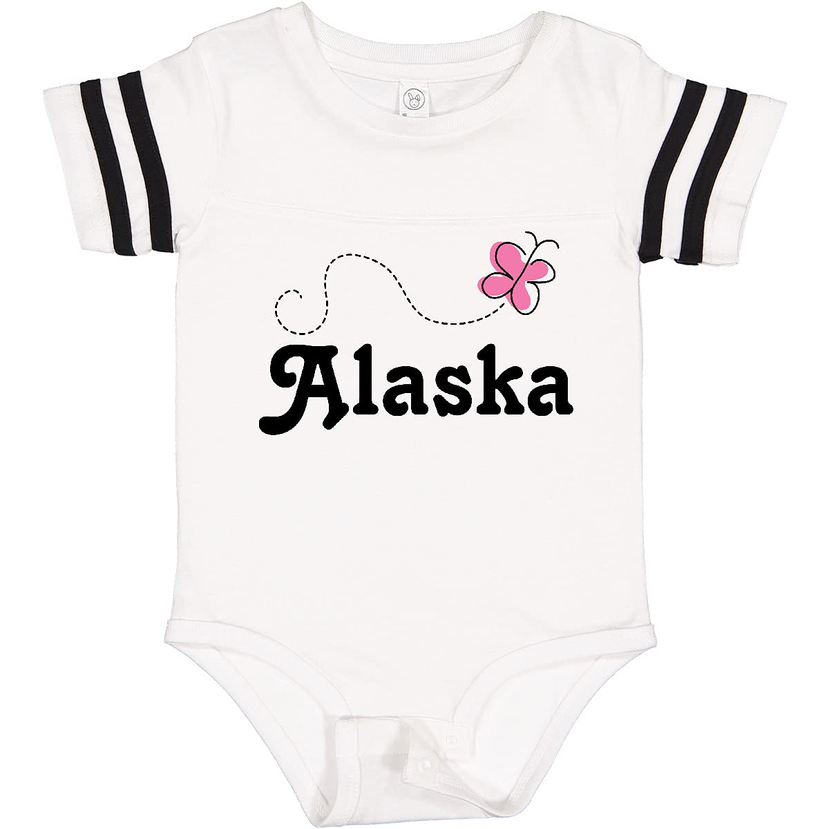 Inktastic Alaska Butterfly Baby Bodysuit - Cute Butterfly Print Onesie for Infants & Toddlers - Perfect for Family Photos, Baby Showers & Everyday Wear