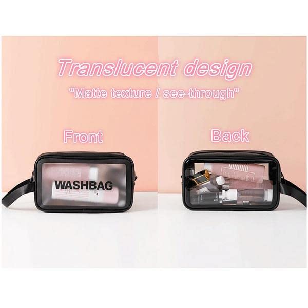 Waterproof Transparent Makeup Bag for Women - Travel Toiletry Cosmetic Organizer, Multi-Color Cosmetic Pouch for Makeup Brushes & Essentials - Perfect for Travel, Gym, and Daily Use