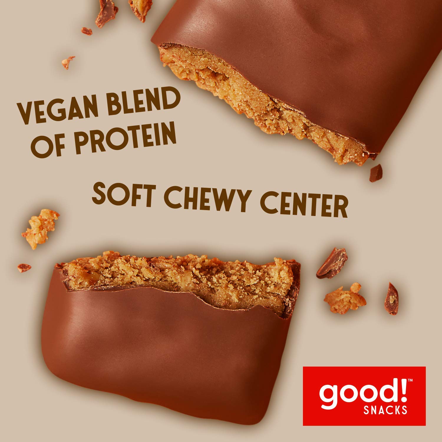 Delicious Vegan Cookie Dough Protein Bar - Gluten Free, Plant Based, Low Sugar, Kosher, Soy Free, Non GMO | 15g Protein per Bar (12 Pack) | Perfect for Post-Workout Recovery, Healthy Snacking & On-the-Go Nutrition