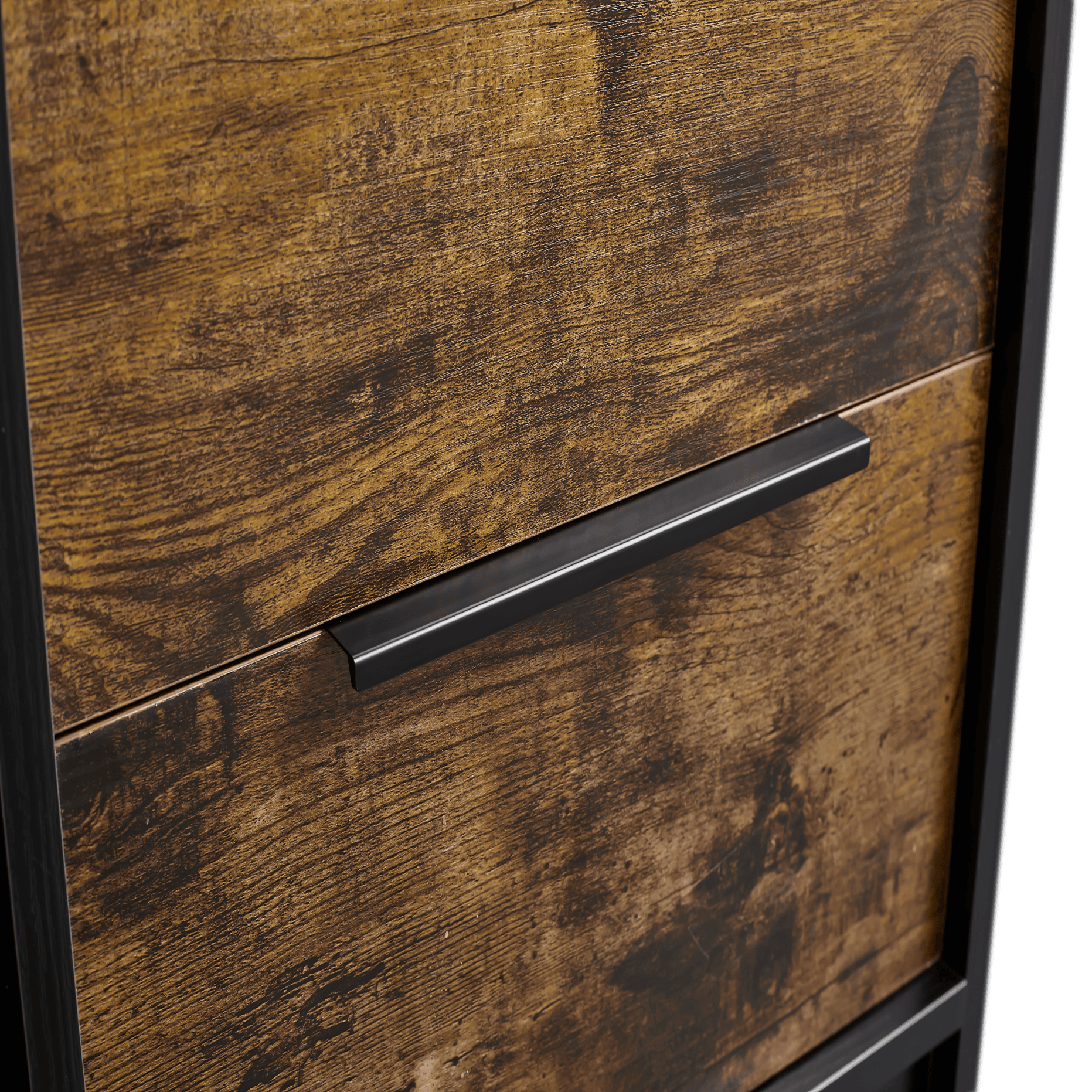 Modern Black Wooden Nightstand with 2 Drawers - Bedside Table for Bedroom, Living Room, Guest Room - Perfect for Storage & Home Decor