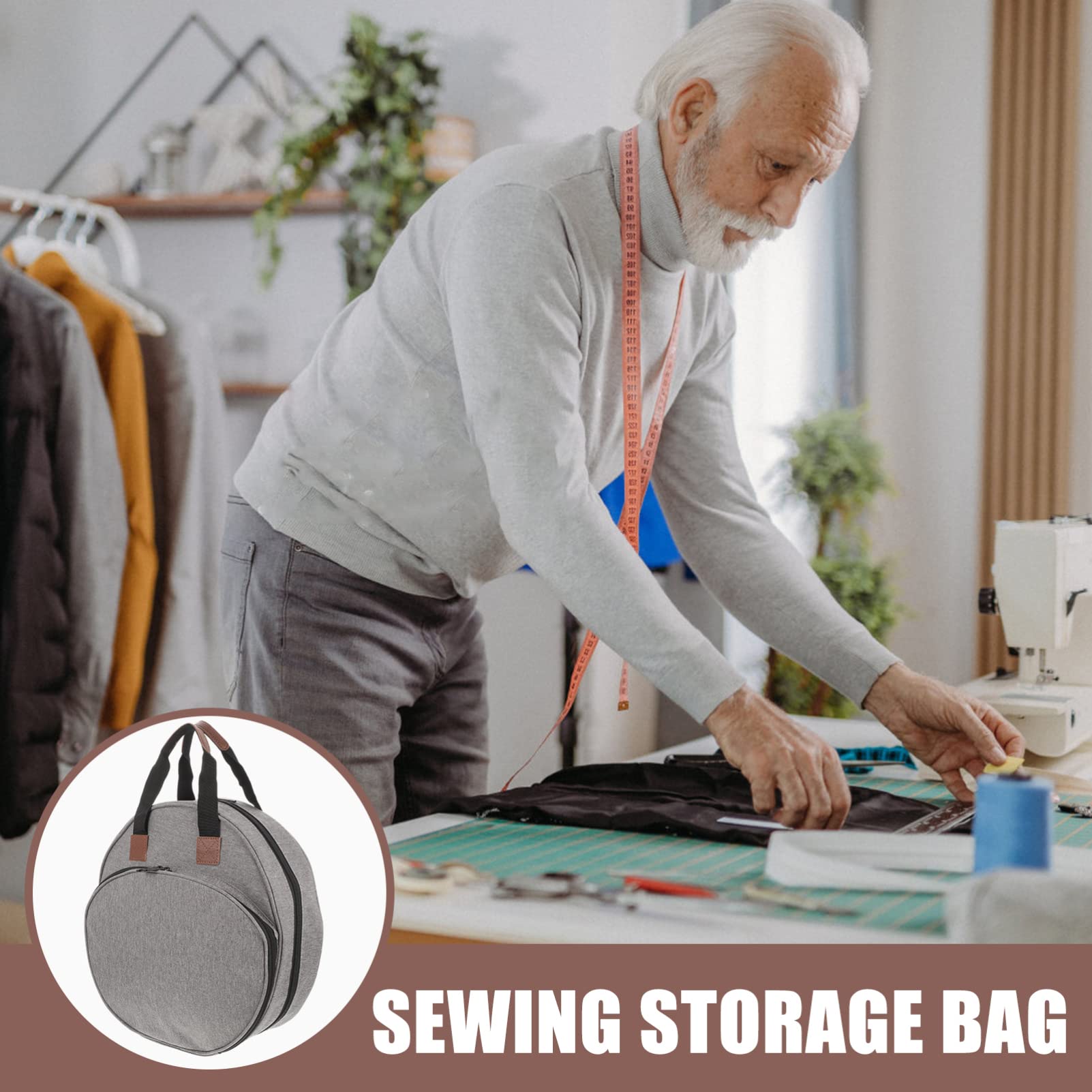 VICASKY 600D Oxford Cloth Sewing & Embroidery Tool Organizer Bag - Multipurpose Thread Holder, Wool Storage & Travel Handbag for Crafting, DIY Projects & On-the-Go Needlework Accessories