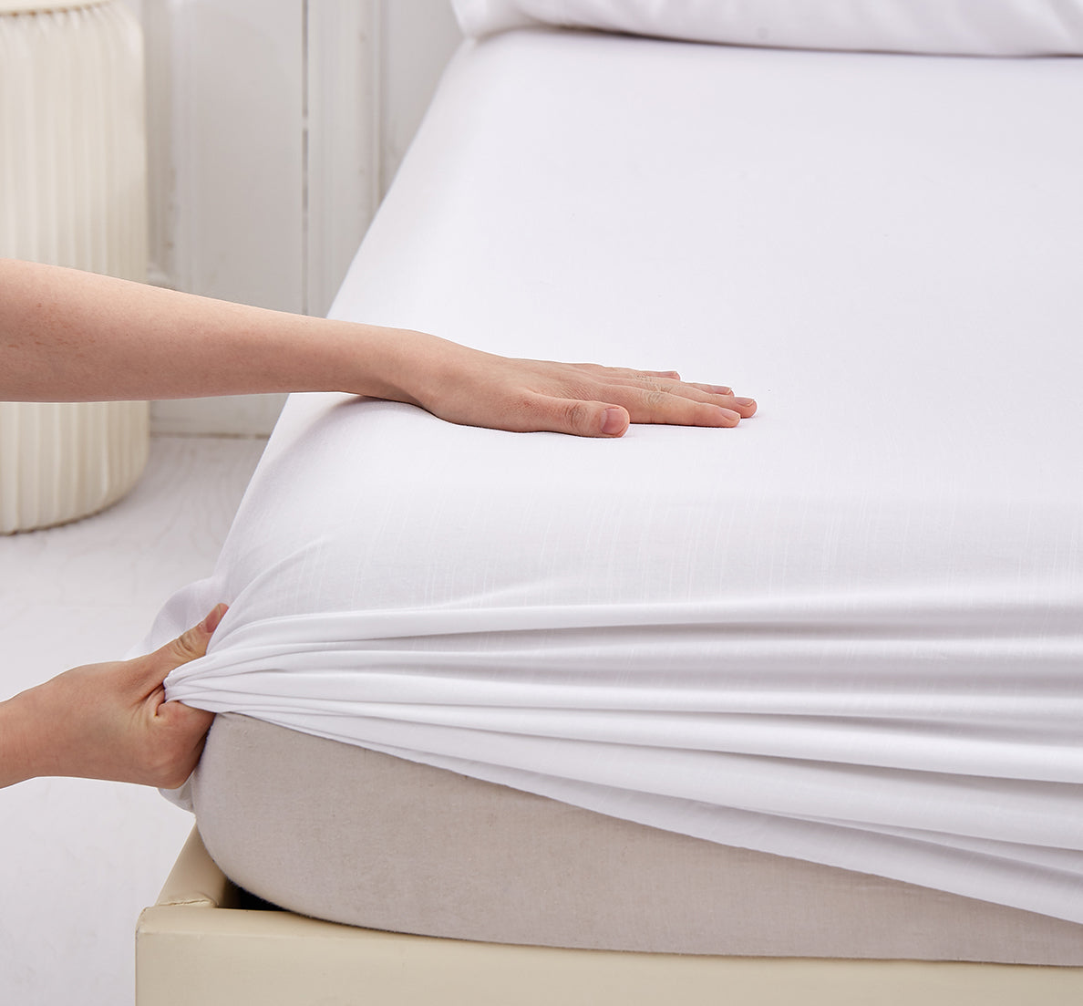 Premium Bamboo & Linen Bed Sheet Set - Queen & King Size | Ultra Soft, Breathable & Eco-Friendly Luxury Bedding | Perfect for Hot Sleepers & Sustainable Home Decor