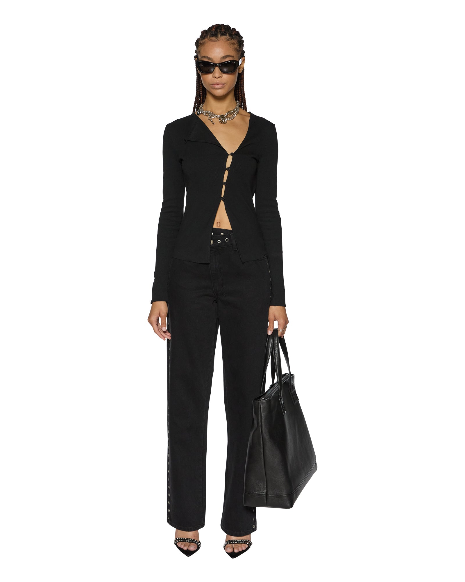 Rework Long Sleeve Top in Black - Stylish & Comfortable for Casual Wear, Layering, and Everyday Outfits