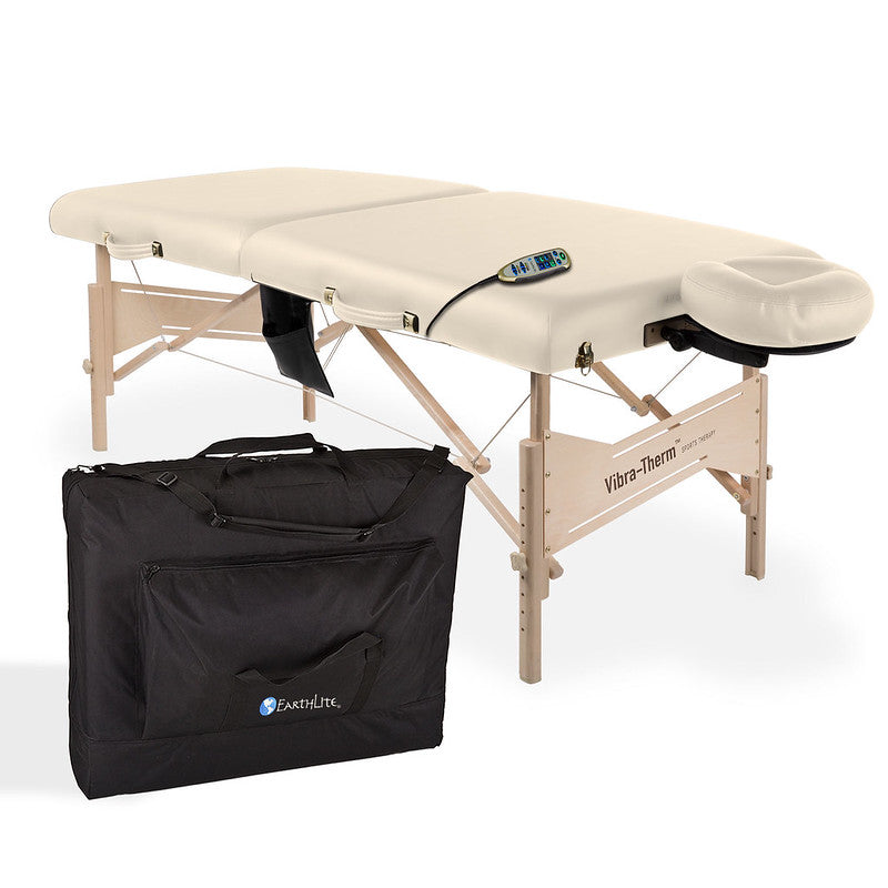 Earthlite Vibra Therm Sports Therapy Portable Massage Table - Professional Adjustable for Physical Therapy, Chiropractic & Home Use - Perfect for Athletes, Spas & Clinics