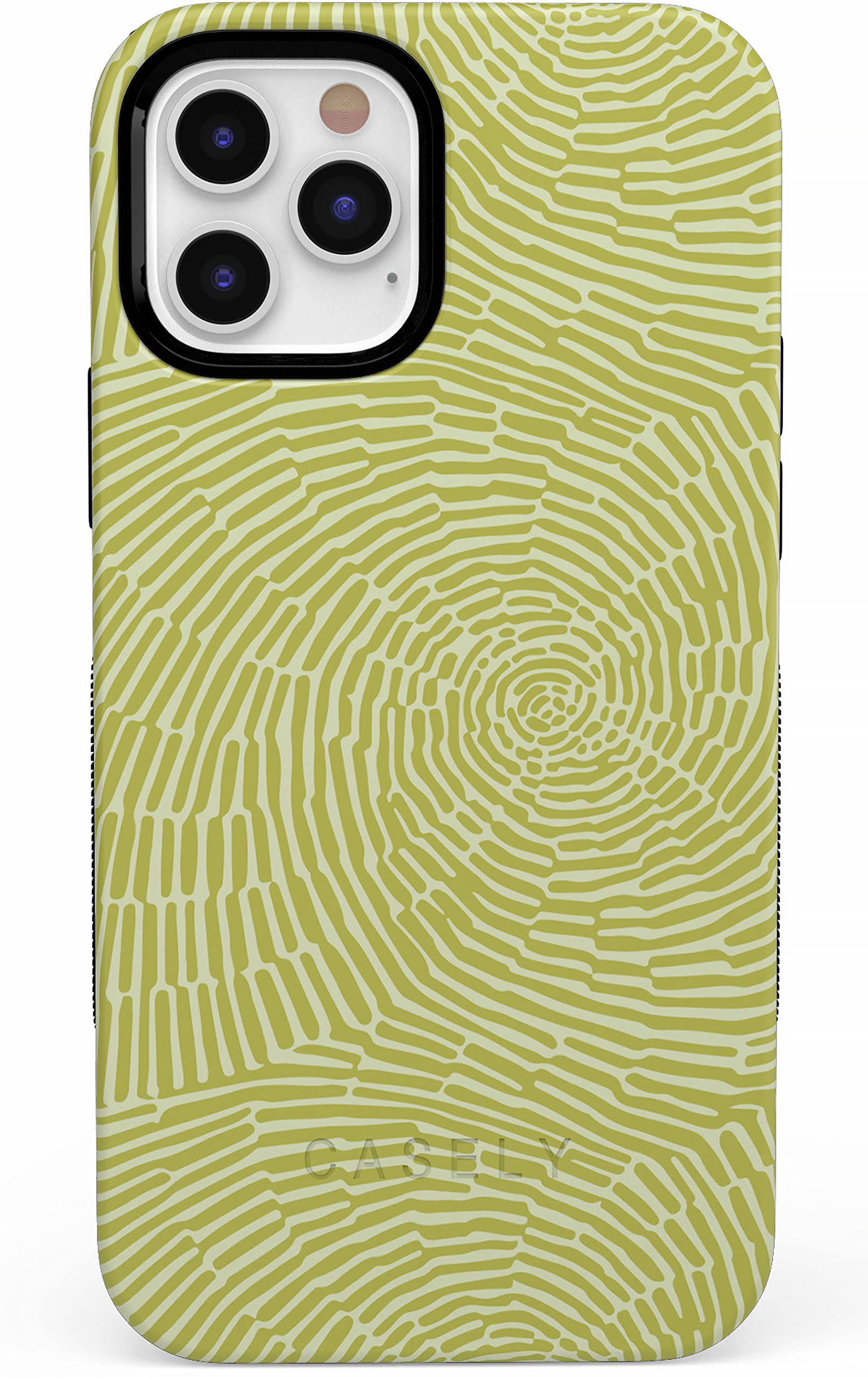 Casely iPhone 11 Pro Case - Swirl Away Tea Green Geometric Design Protective Phone Cover | Slim Fit, Shockproof & Scratch Resistant | Perfect for Everyday Use, Work & Travel