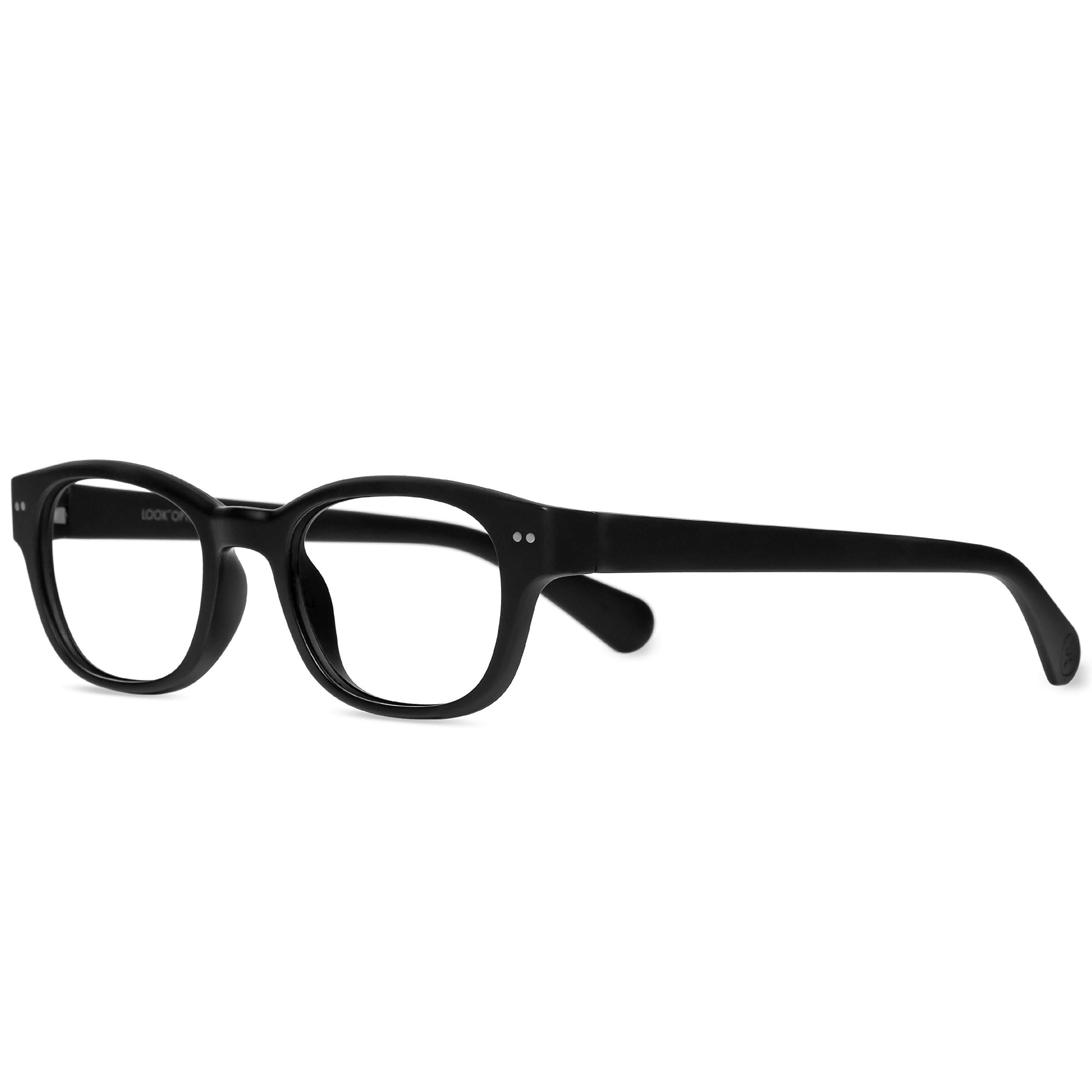 LOOK OPTIC Bond Blue Light Blocking Glasses with RETINASHIELD Technology - Anti Eye Strain for Computer & Digital Screen Use - Black Frame (1.00 Strength) - Perfect for Office Work, Gaming & Online Study