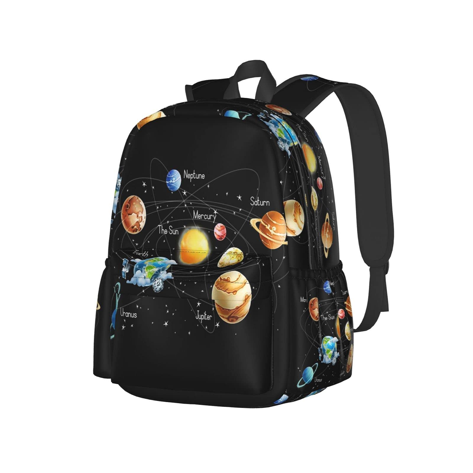KiuLoam 17 Inch Solar System Themed Laptop Backpack - Waterproof School Bookbag & Travel Daypack for College, Work & Outdoor Adventures
