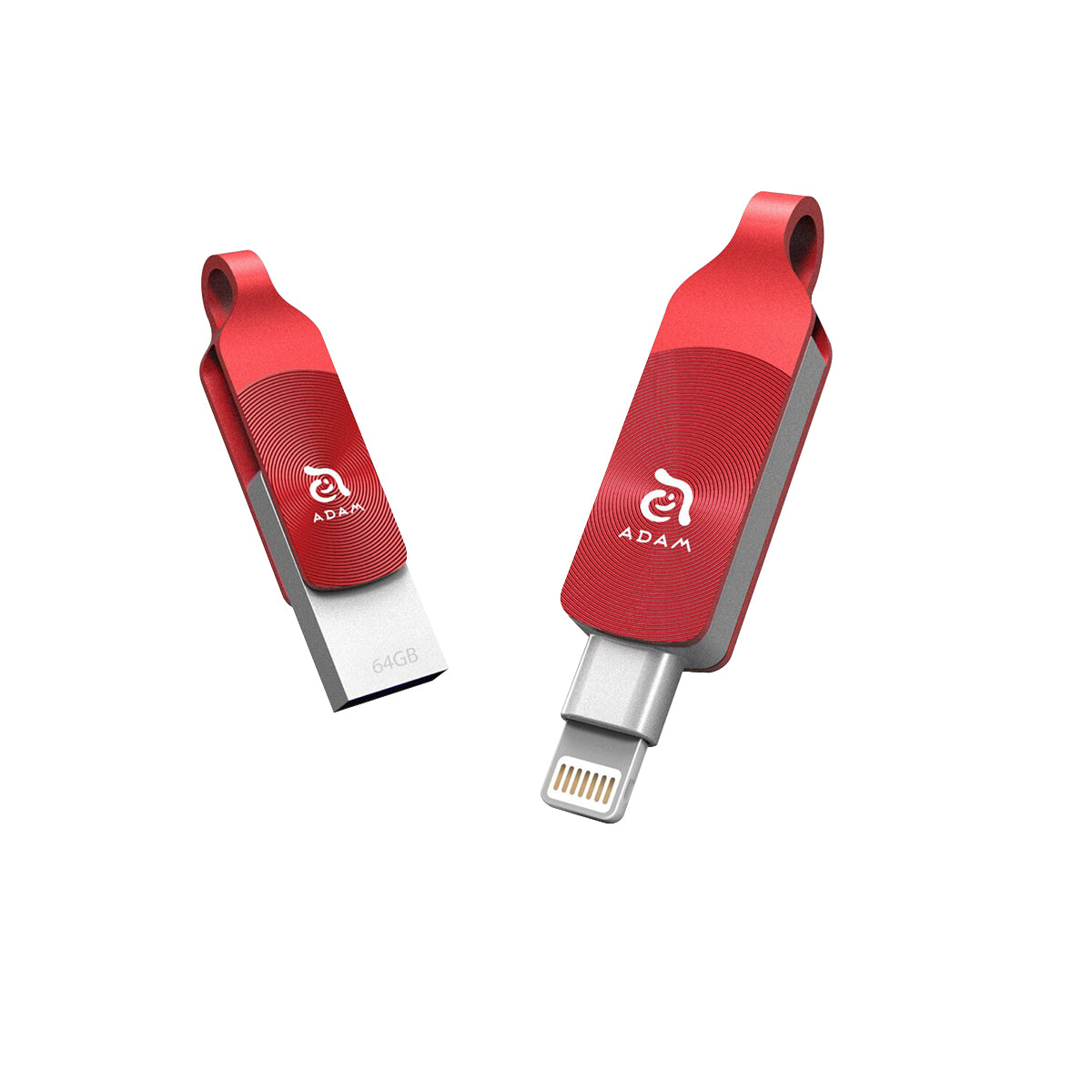 ADAM elements iKlips DUO+ 64GB Lightning USB 3.0 Flash Drive for iPhone iPad - High-Speed Data Transfer, Photo Storage, File Backup (Perfect for Travel, Business, and School Use)