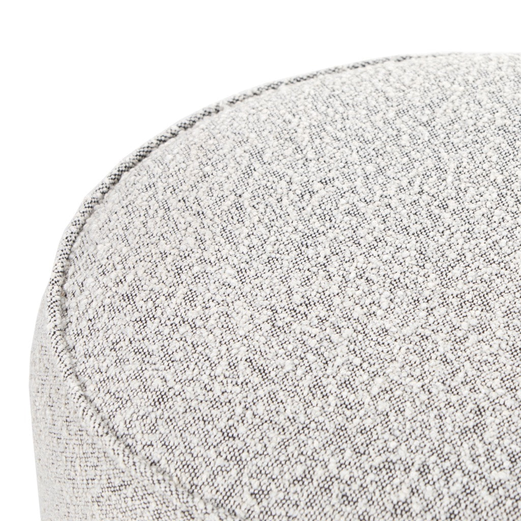 Knoll Domino Sinclair Round Ottoman - Modern Upholstered Footrest & Storage Stool for Living Room, Bedroom, or Office