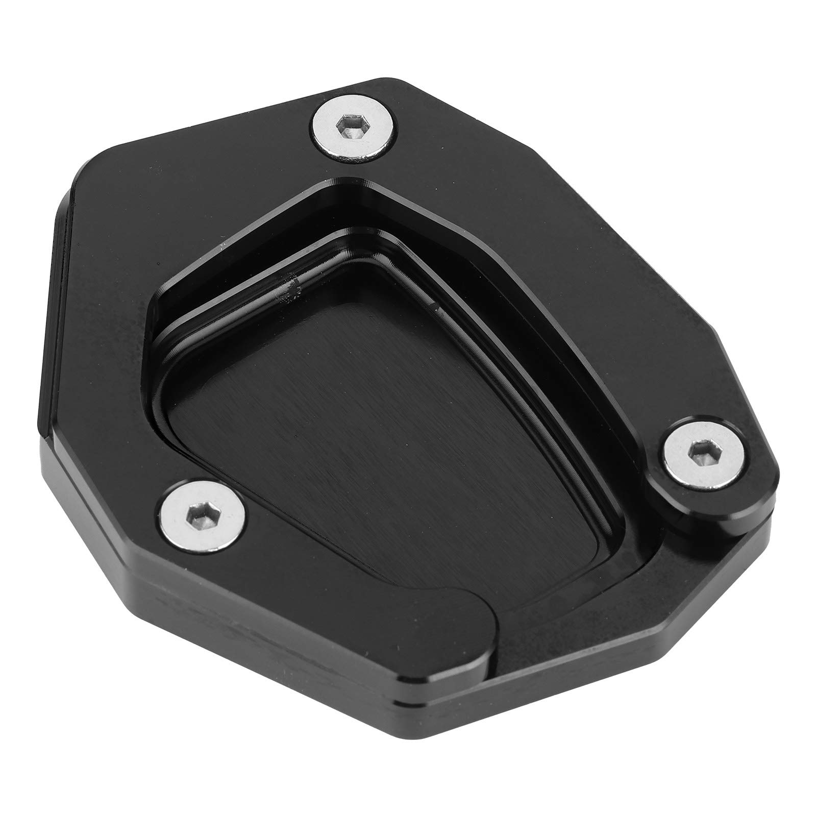 Fydun Motorcycle Kickstand Pad - Aluminum Alloy Side Stand Extension Plate for BMW K1600GT/GTL/K1600B (Black) | Prevents Sinking on Soft Surfaces, Ideal for Parking on Grass, Sand & Gravel