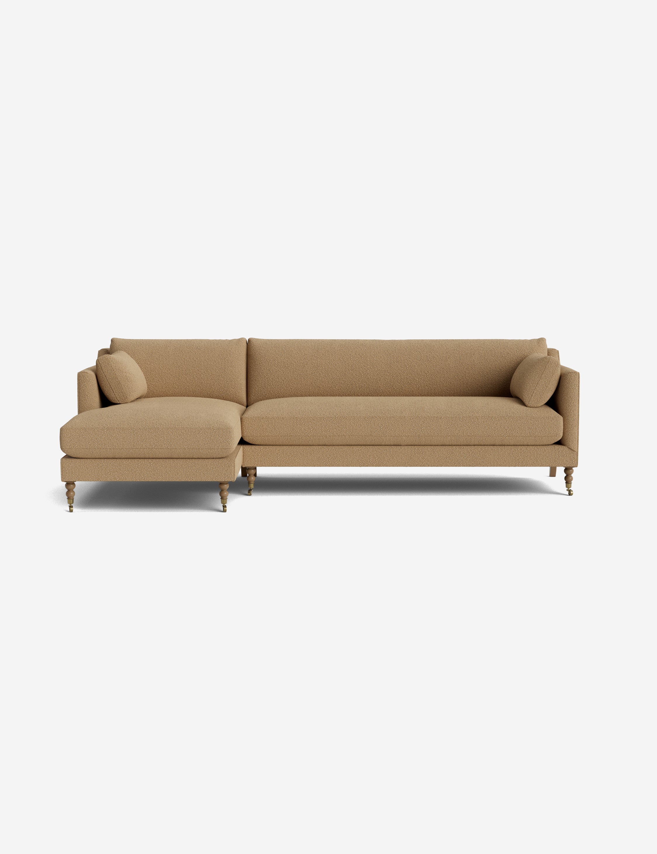 Fabienne Sectional Sofa - Modern L-Shaped Couch with Reversible Chaise, Soft Fabric Upholstery for Living Room, Family Room & Home Theater