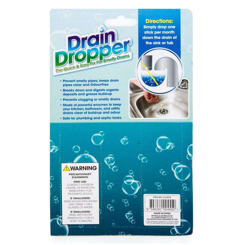 12 Pack Drain Dropper Sticks - Unclog Hair & Debris from Sinks, Showers, Tubs - Essential Bathroom Cleaning Tool for Home & Hotel Maintenance
