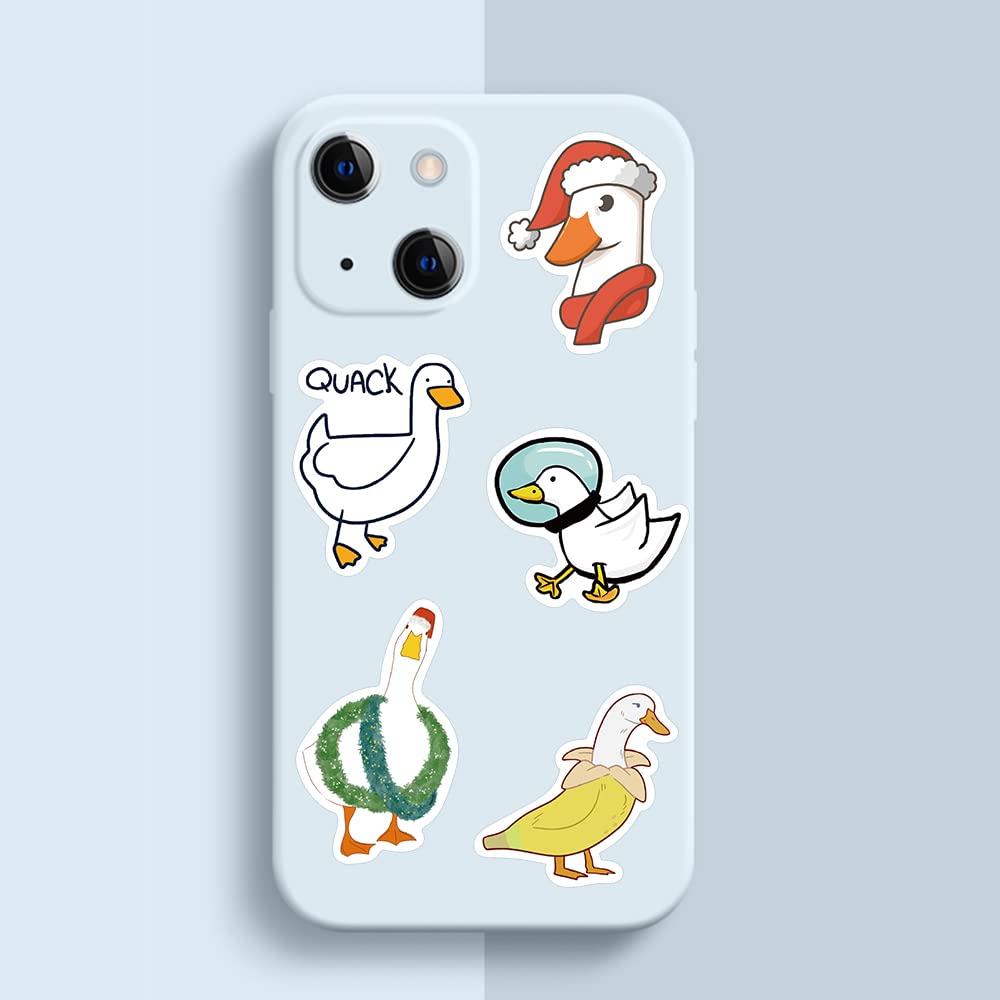 50PCS Cute Duck Stickers - Waterproof Vinyl Cartoon Animal Decals for Kids, Water Bottles, Laptops & DIY Crafts - Funny Durable Hapiuen Sticker Pack for School, Scrapbooking & Home Decor