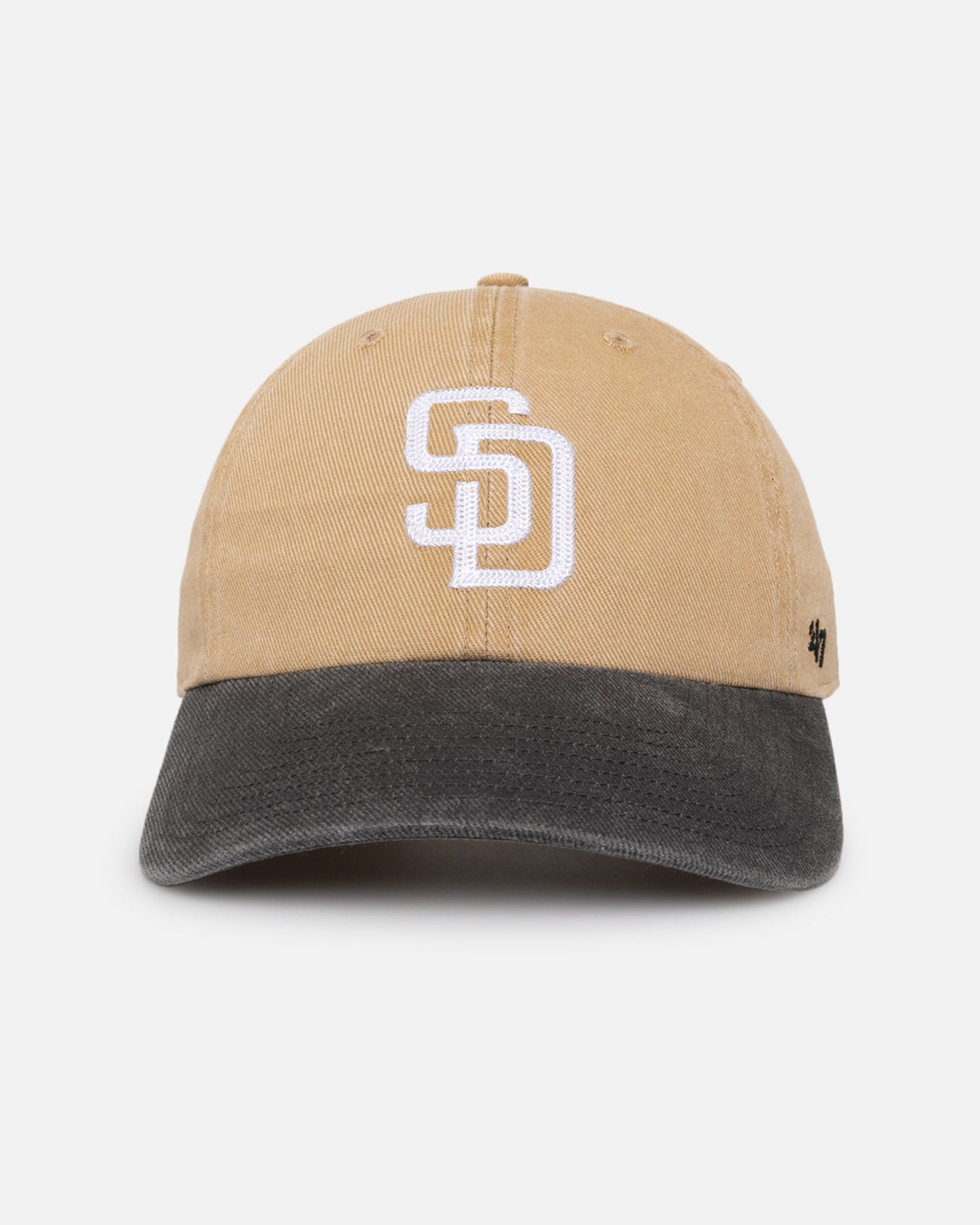 47 Brand San Diego Padres 47 Clean Up Strapback Khaki Adjustable Hat - Official MLB Baseball Cap for Men & Women - Perfect for Games, Outdoor Activities & Casual Wear