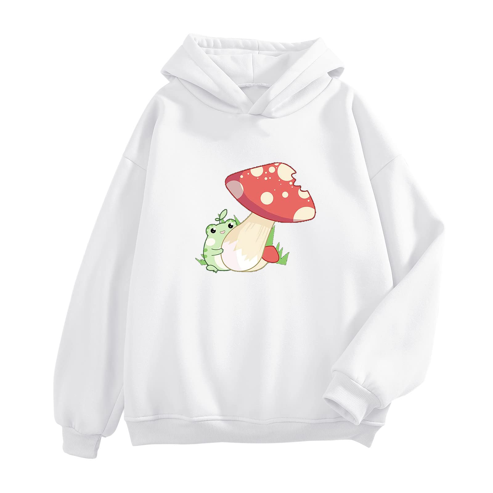 Cute Frog Print Women's Sweatshirt - Long Sleeve Hoodie Pullover for Casual Wear | Cozy Loungewear & Street Style Fashion