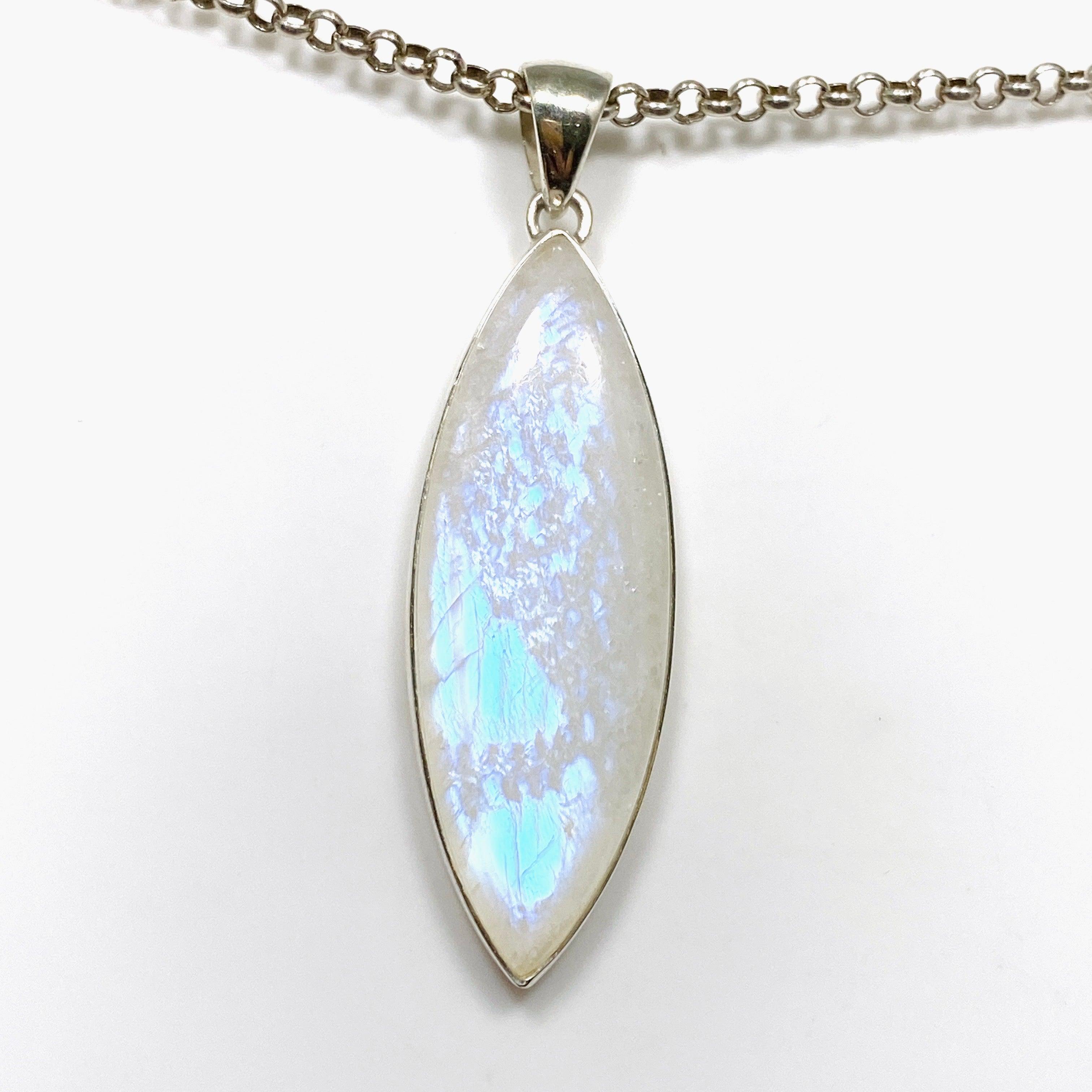Moonstone Marquise Pendant Necklace KPGJ4255 - Elegant Gemstone Jewelry for Women, Perfect for Weddings & Special Occasions