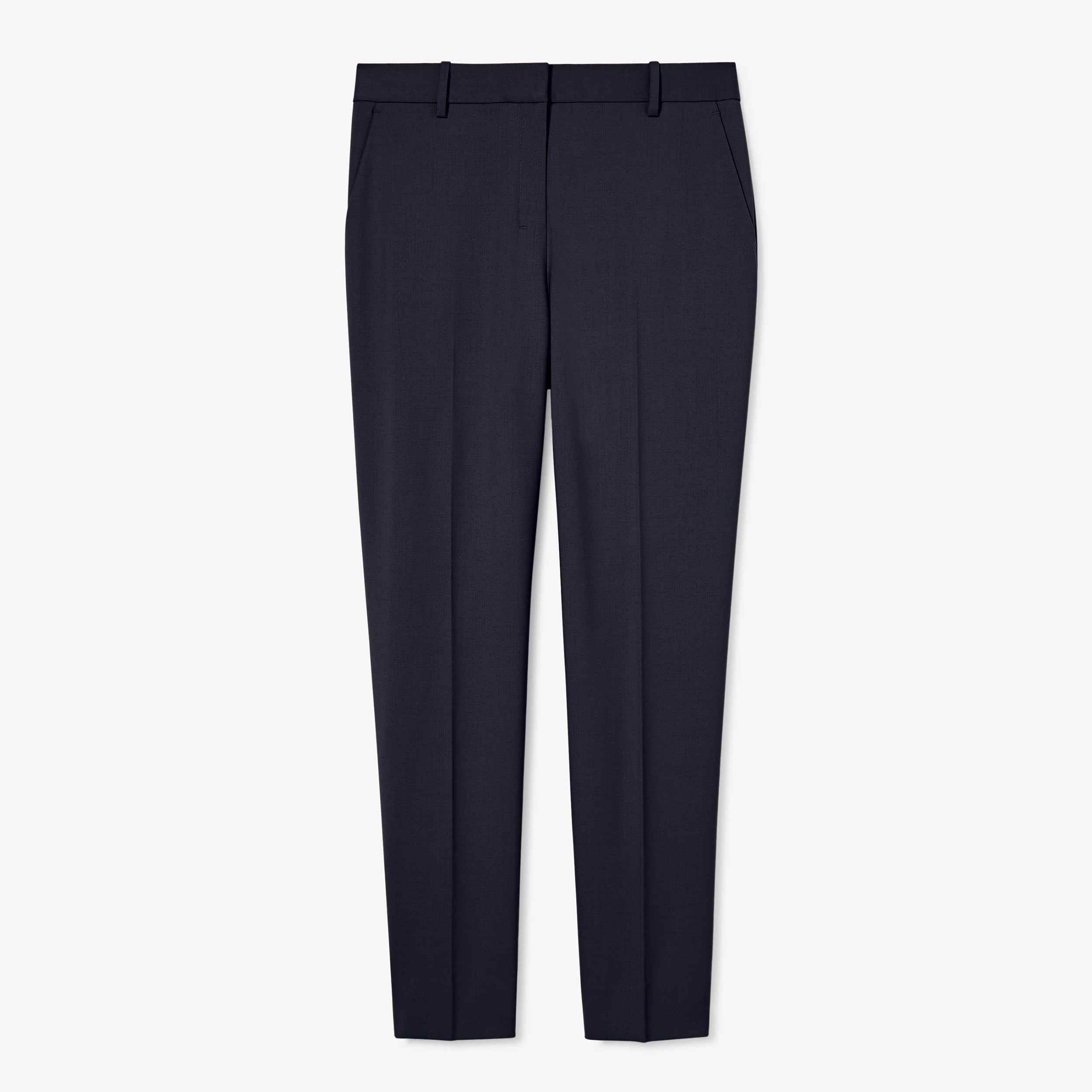 Premium Washable Wool Twill Mejia Pants - Dark Navy | Comfortable & Durable Office Wear & Travel Essentials