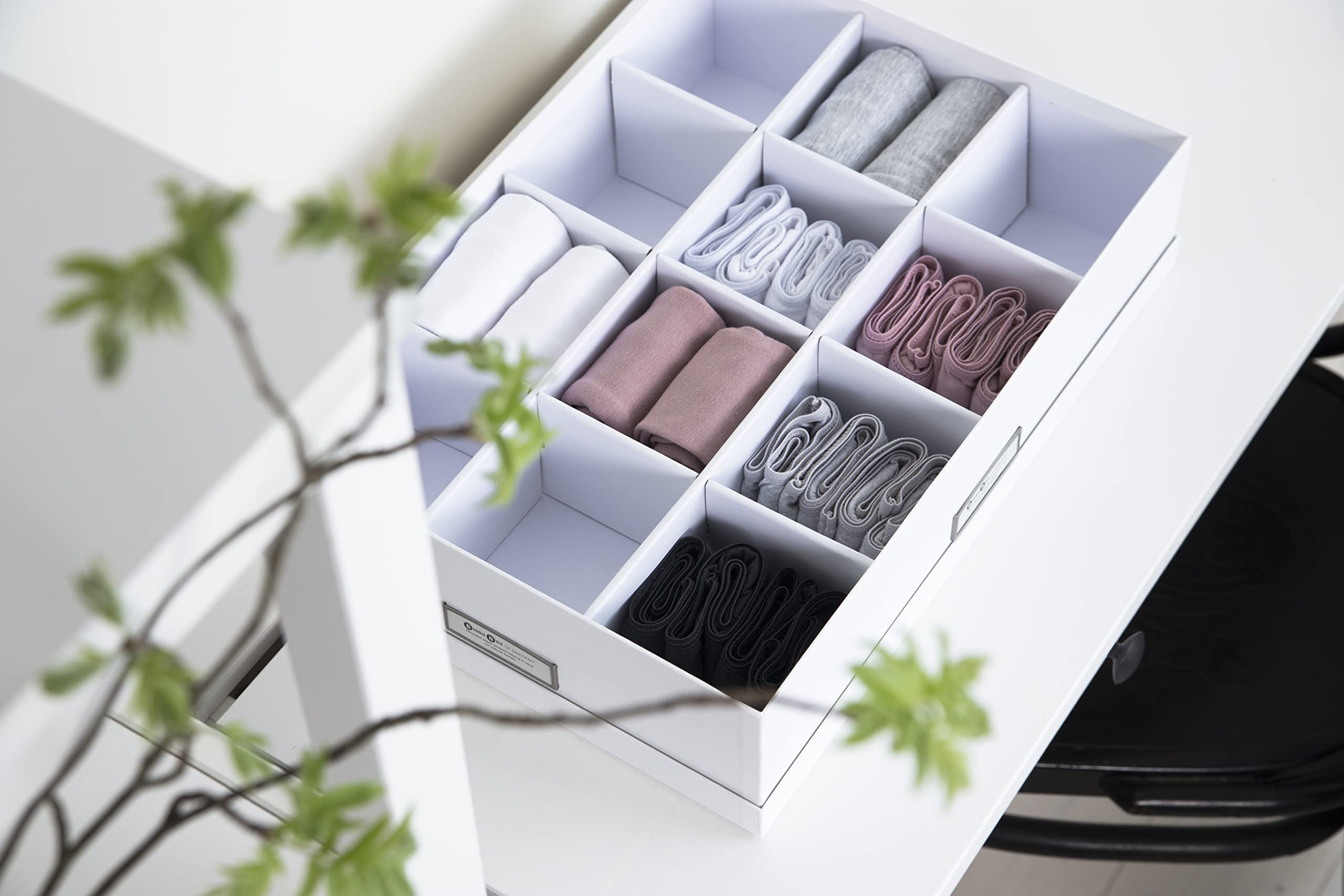 BIGSO BOX Jacob 634145541 12-Compartment Storage Organizer Box for Accessories, Bedding, or Office Supplies - 43.5