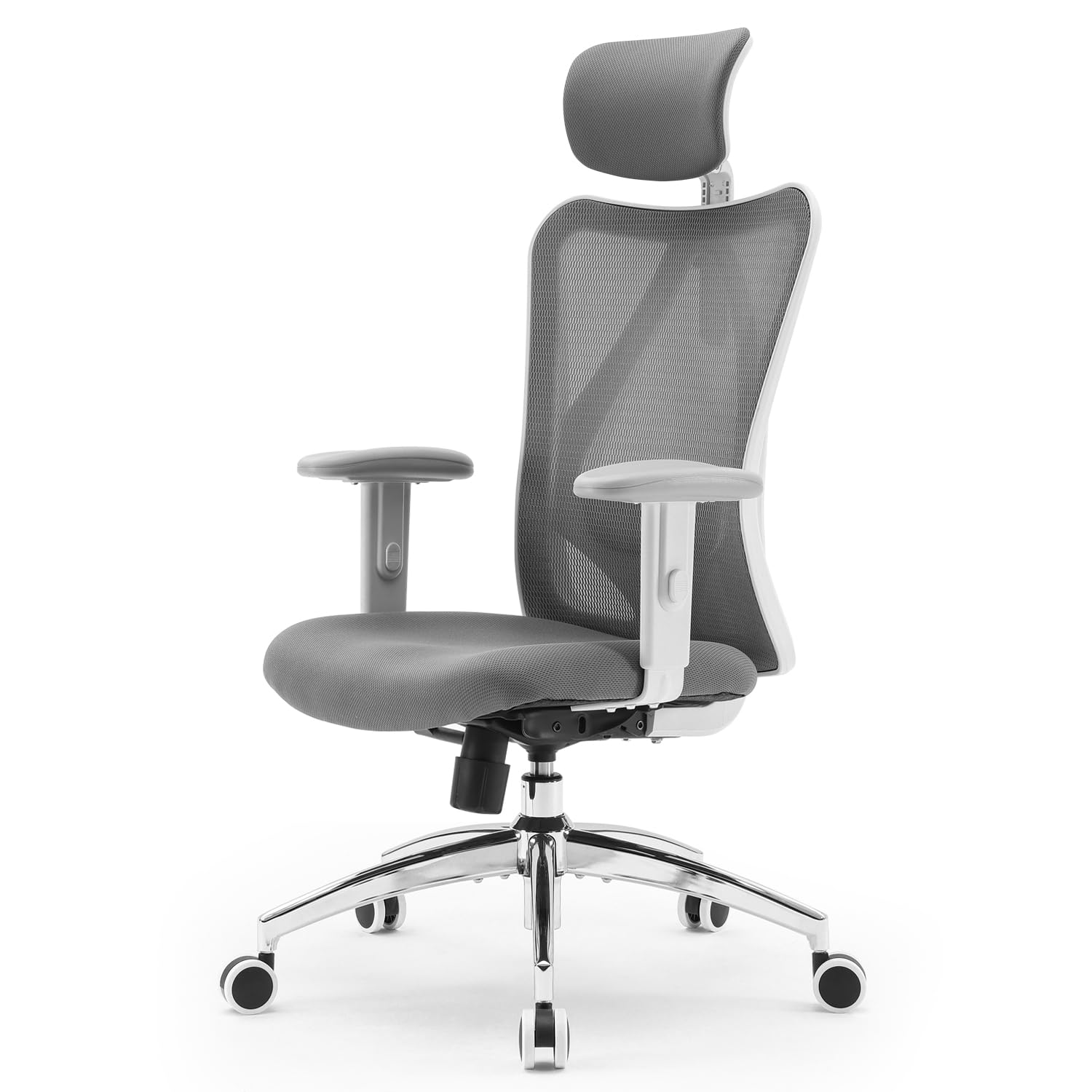 SIHOO M18 Ergonomic Office Chair - Adjustable Headrest & Lumbar Support High Back Computer Desk Chair - Executive Swivel Chair for Home Office & Gaming - Dark Gray - Perfect for Long Work Hours & Comfortable Workspaces