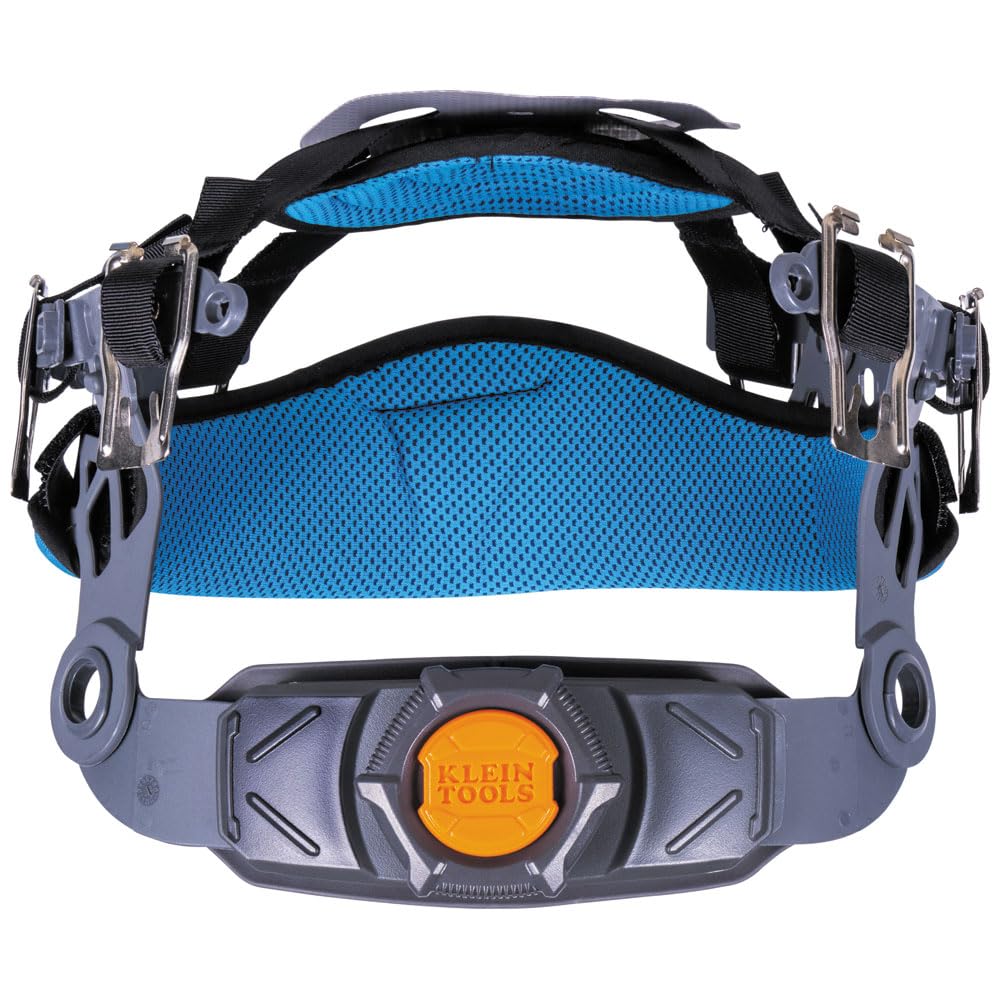 Klein Tools 60514 K12 Series Carbon Fiber Full Brim Hard Hat with Rechargeable Headlamp - Vented Class C Type 1 Spartan Helmet for Construction, Electrical Work & Industrial Safety