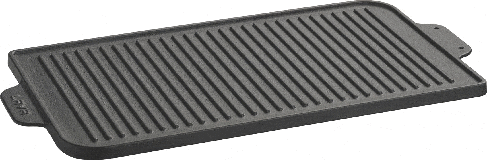 Enameled Cast Iron Reversible Grill & Griddle Plate with Handles - 26 x 47 cm (10.2 x 18.5 inches) - Perfect for Indoor/Outdoor Cooking, Camping, BBQs & Family Gatherings