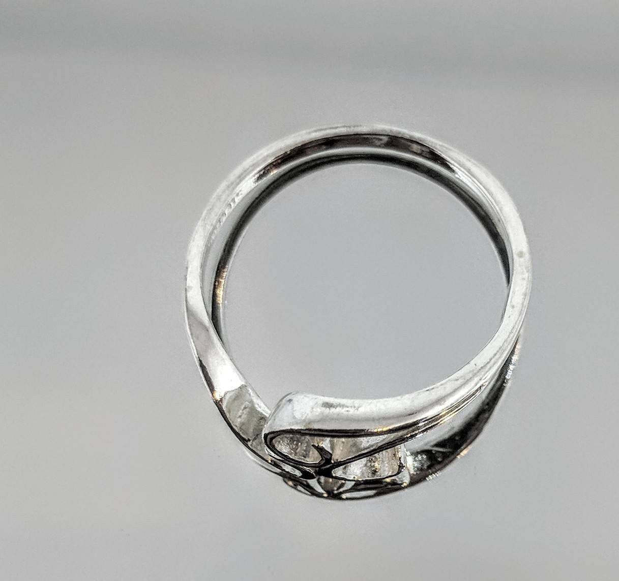 14K Solid Gold or Sterling Silver Freeform Swirl Ring - Size 7 DIY Jewelry Making, Elegant Fashion Statement for Women | Perfect for Weddings, Parties & Everyday Wear