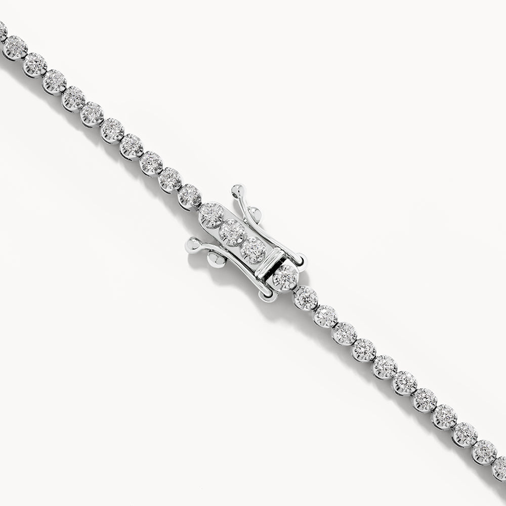 10k White Gold Lab Grown Diamond Tennis Bracelet for Women - Elegant Jewelry Gift for Anniversary, Wedding & Special Occasions