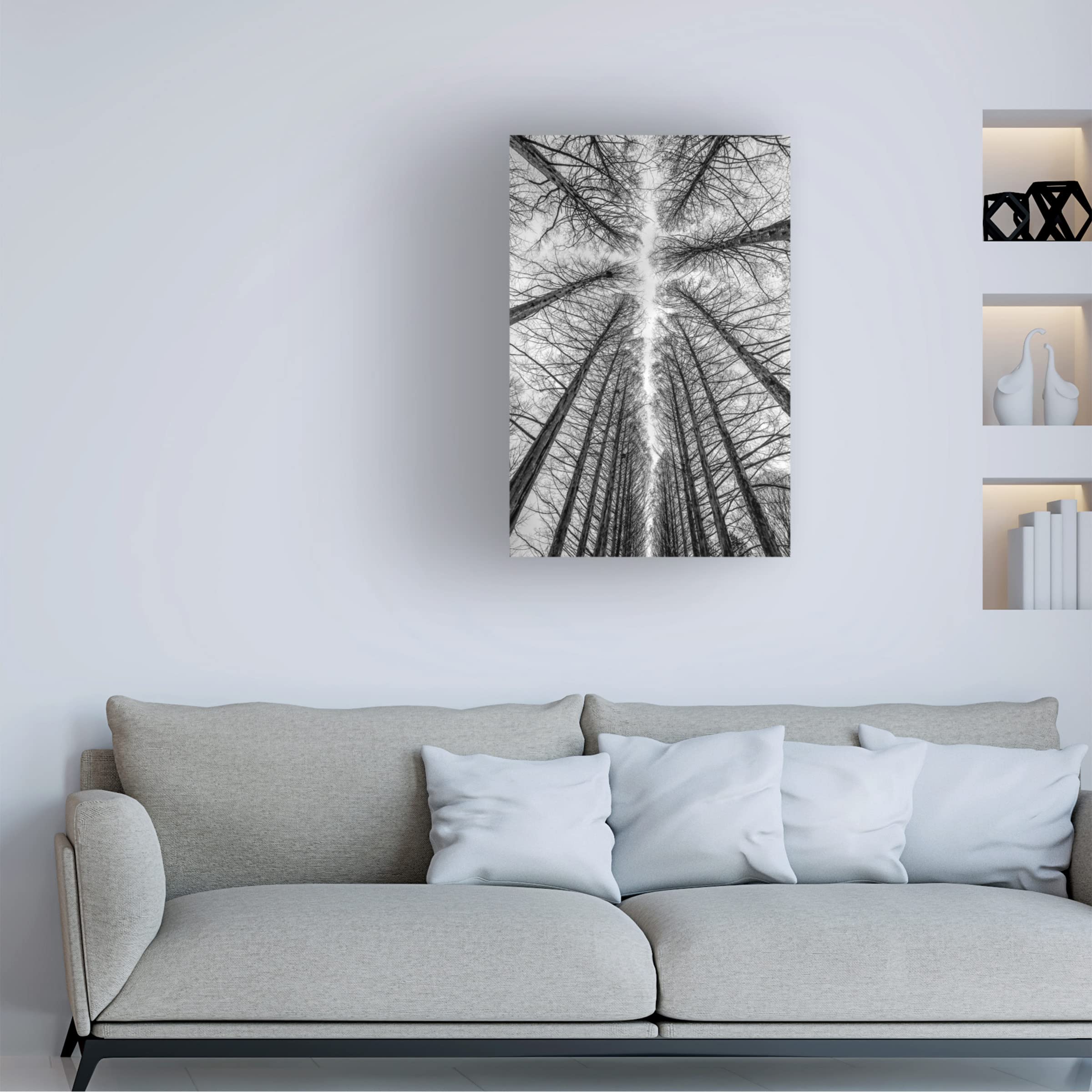 Trademark Fine Art 'The Road' Canvas Wall Art by Ronni Santoso - Hand-Painted Landscape Painting for Living Room, Bedroom & Office Decor