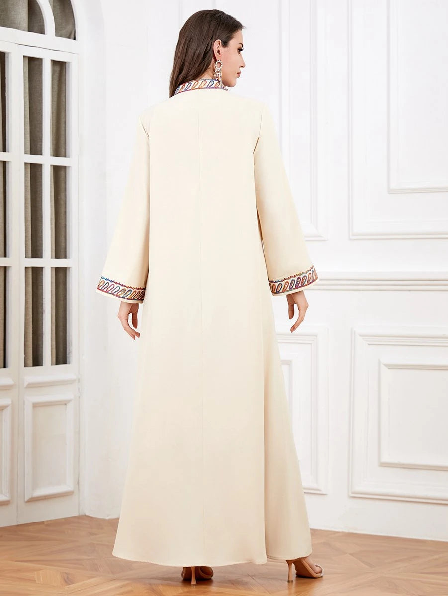 Elegant Eid Dress for Women - Embroidered Mukhawar Caftan Kaftan Dress #254342 | Perfect for Eid Celebrations, Weddings & Special Occasions