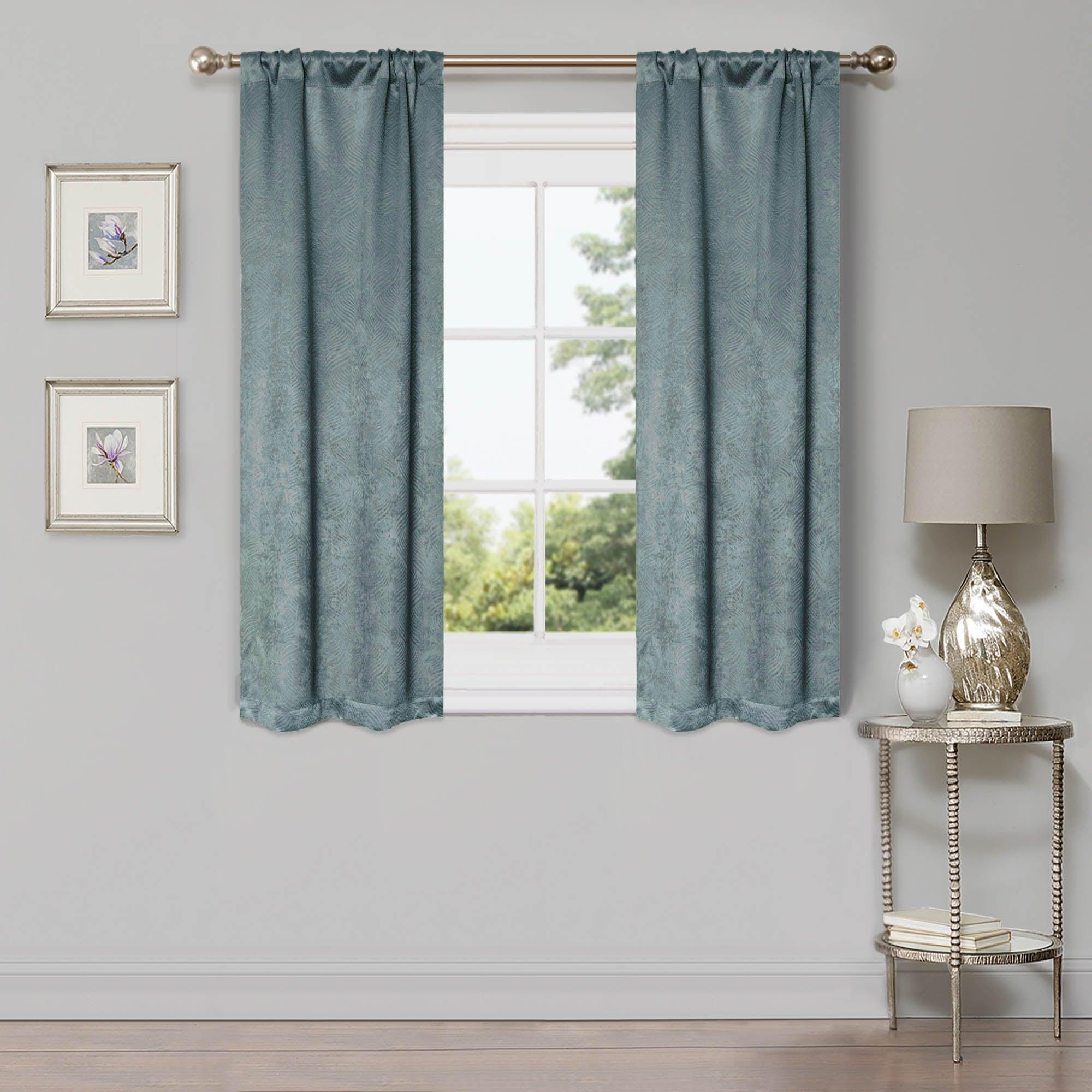 Waverly Thermal Blackout Grommet Curtain Panel Set - 26 Inch Width - Energy Efficient Room Darkening Window Treatment for Bedroom & Living Room