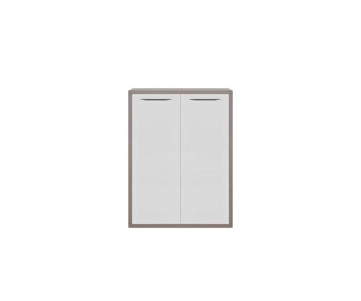Gammel Low Bookcase with Doors - Stylish Storage for Books & Decor | Perfect for Living Room, Bedroom, or Home Office