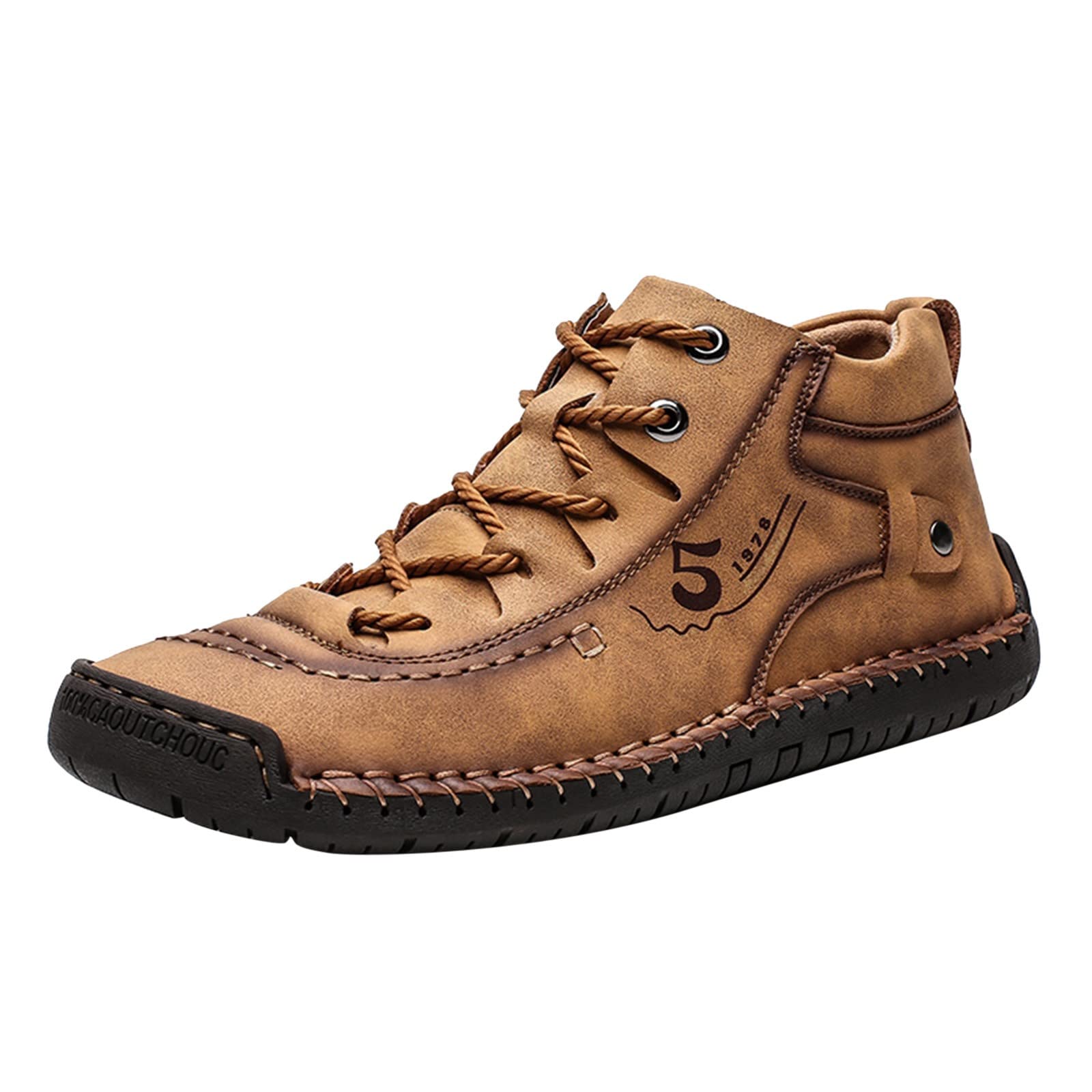 Women's Leather Hiking Shoes - Comfortable Mid Top Flat Soft Sole Outdoor Boots for Women | Men's Leather Shoes for Hiking & Casual Wear | Perfect for Summer, Fall & Travel Adventures