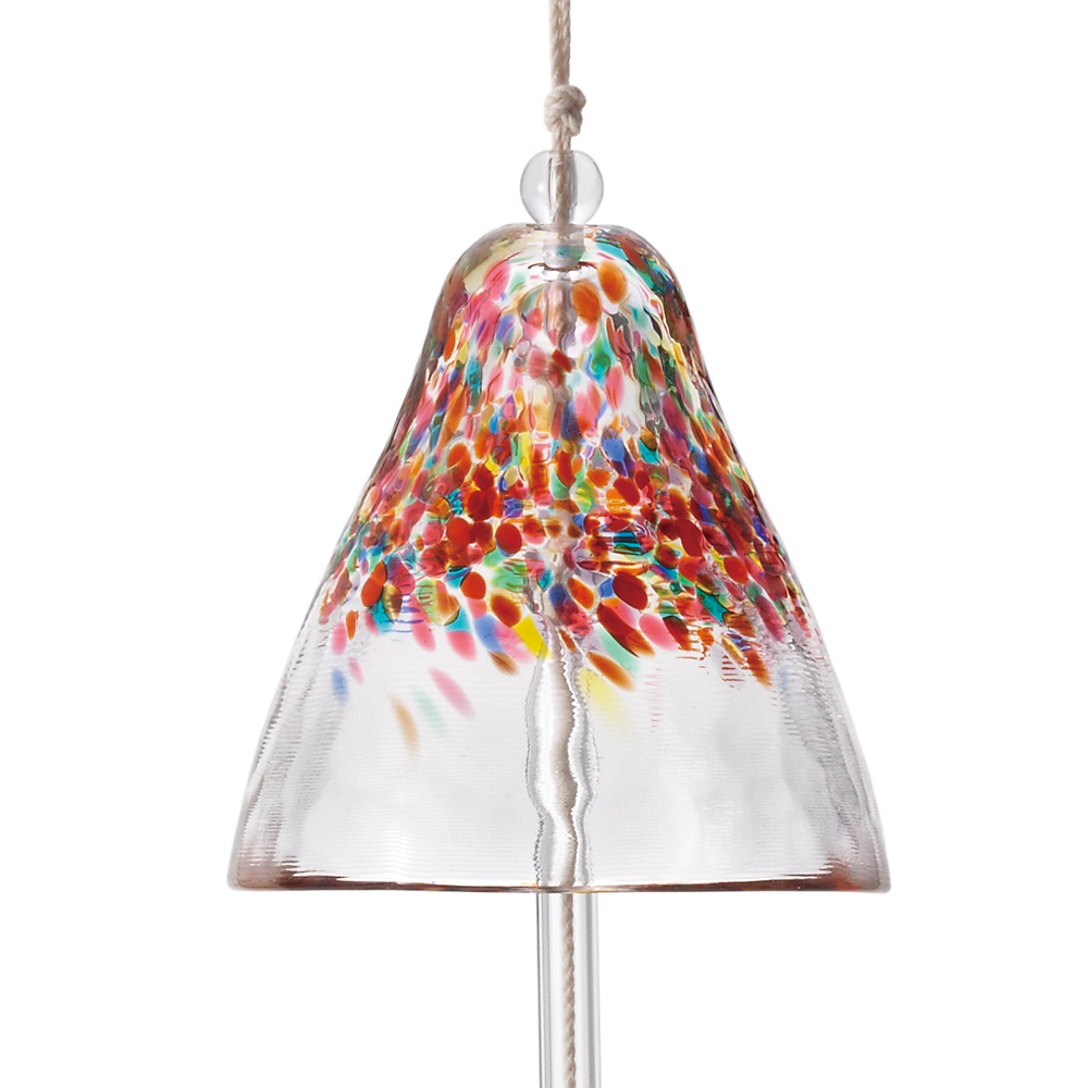 Vidro Wind Chime HANABI - Japanese Aomori Glass Wind Chime with Firework Design, Perfect for Garden Decor, Patio Ornament & Relaxing Outdoor Ambience