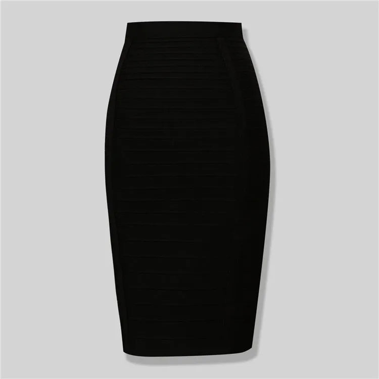 Stylish Black Red Blue Orange Zipper Bodycon Rayon Bandage Skirt for Women | Sexy Pencil Skirt for Day, Night, Party & Club Outfits | Perfect for Date Nights, Clubbing & Special Occasions