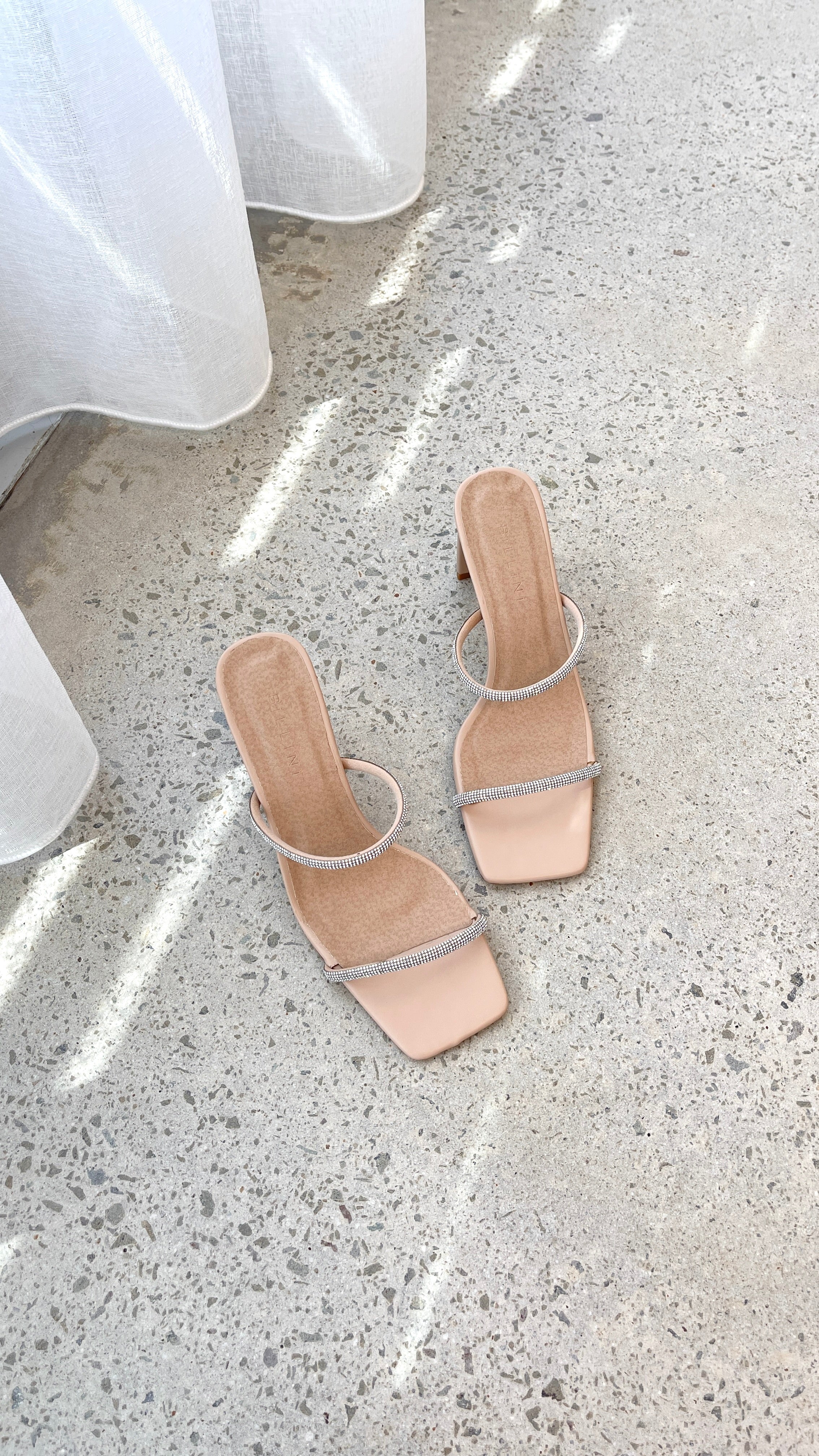 Kallie Women's Nude Heels with Diamante Embellishments - Elegant High Heels for Parties, Weddings & Special Occasions