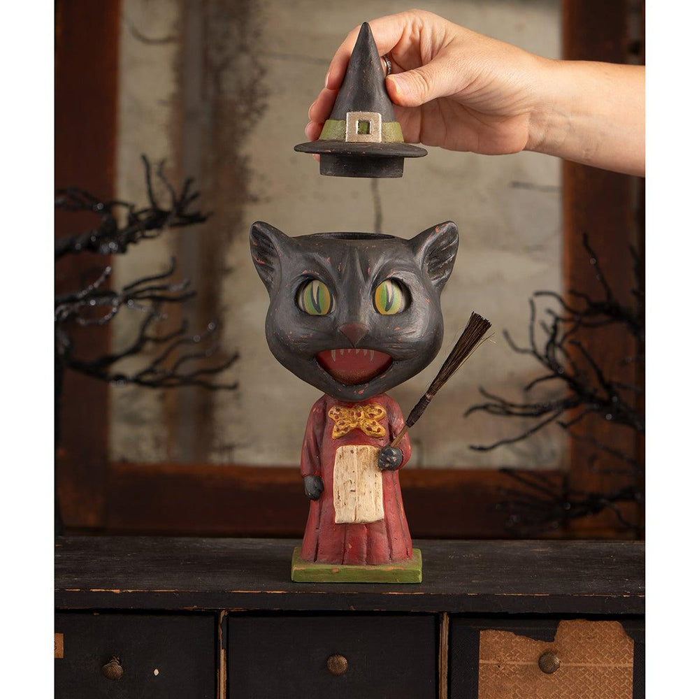 Bethany Lowe Designs Catrina Whisker Witch Halloween Decor - Spooky Home Decor for Halloween Party & Gothic Themed Rooms
