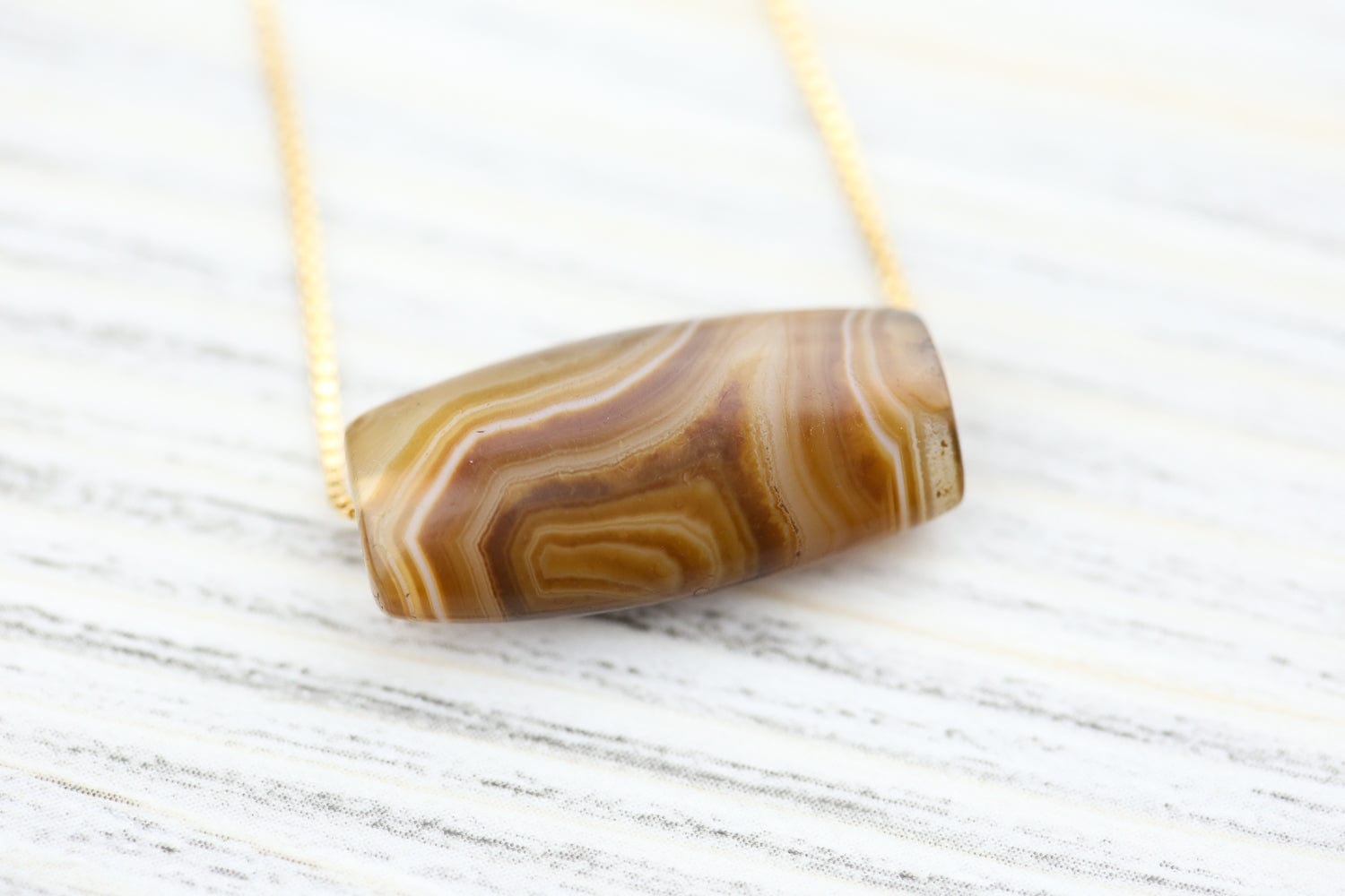 Ancient Agate Jewelry - Natural Stone Pendant Necklace for Women | Timeless Spiritual Healing Gemstone Gift for Meditation & Energy Balancing