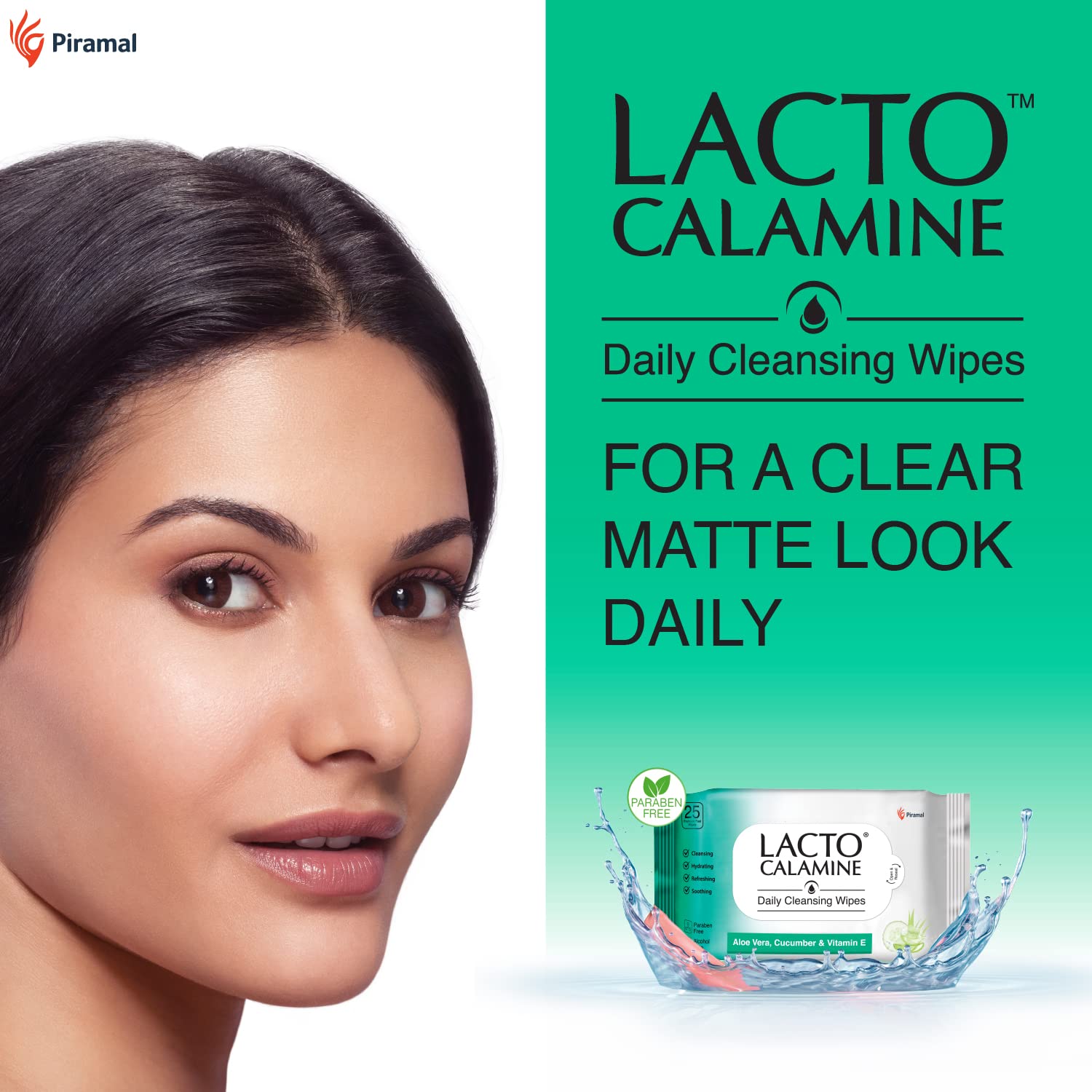 Lacto Calamine Cucumber Face Toner with Green Tea & Niacinamide - 120ml | Daily Cleansing Face Wipes with Aloe Vera, Cucumber & Vitamin E (25 Wipes) | Oil Control, Pore Minimizing & Hydrating | Perfect for Travel, Gym & Daily Skincare Routine