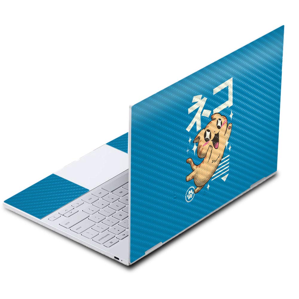 Premium Carbon Fiber Skin for Google Pixelbook - Feline Kawaii Design | Protective & Durable Textured Cover | Easy to Apply & Remove | Made in USA | Perfect for Work, School & Travel Protection