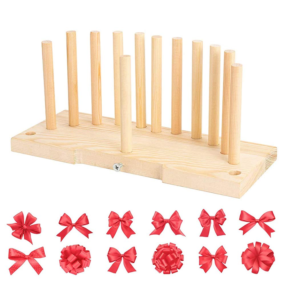 Yorimi Bow Maker - Wooden Wreath Bow Maker Tool, Durable & Portable Bow Tie Machine for DIY Crafts, Gift Wrapping, Holiday Decorations, and Party Supplies
