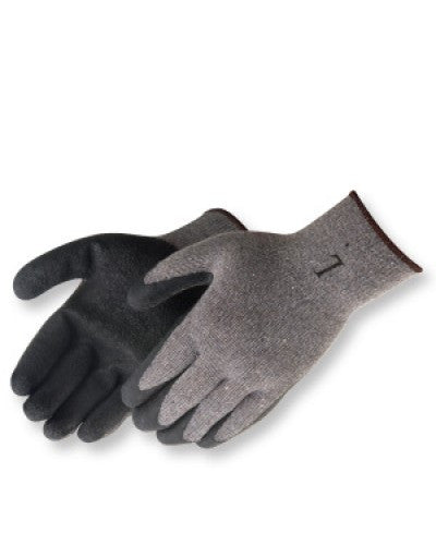 Premium Black Latex Coated Work Gloves with Grip Texture (Gray) - 12 Pairs - Durable & Comfortable for Gardening, Cleaning, and DIY Projects