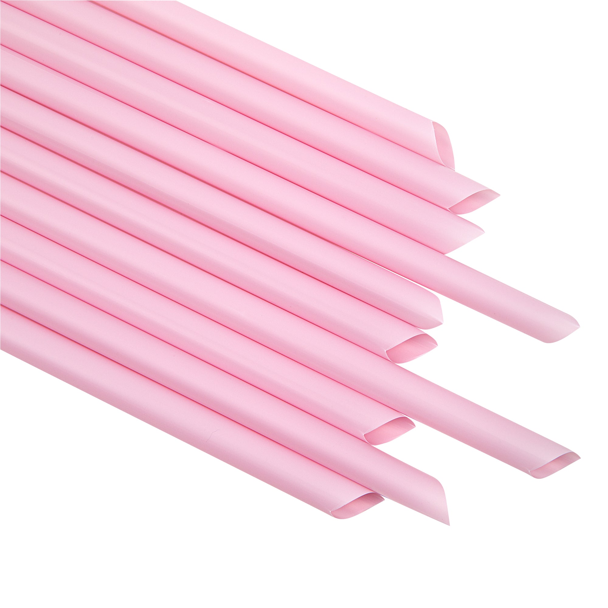 Eco-Friendly Extra Wide Pink PLA Boba Straws - Compostable, Pointed Tip, 9mm (100 Count) | Perfect for Bubble Tea, Smoothies, and Iced Drinks